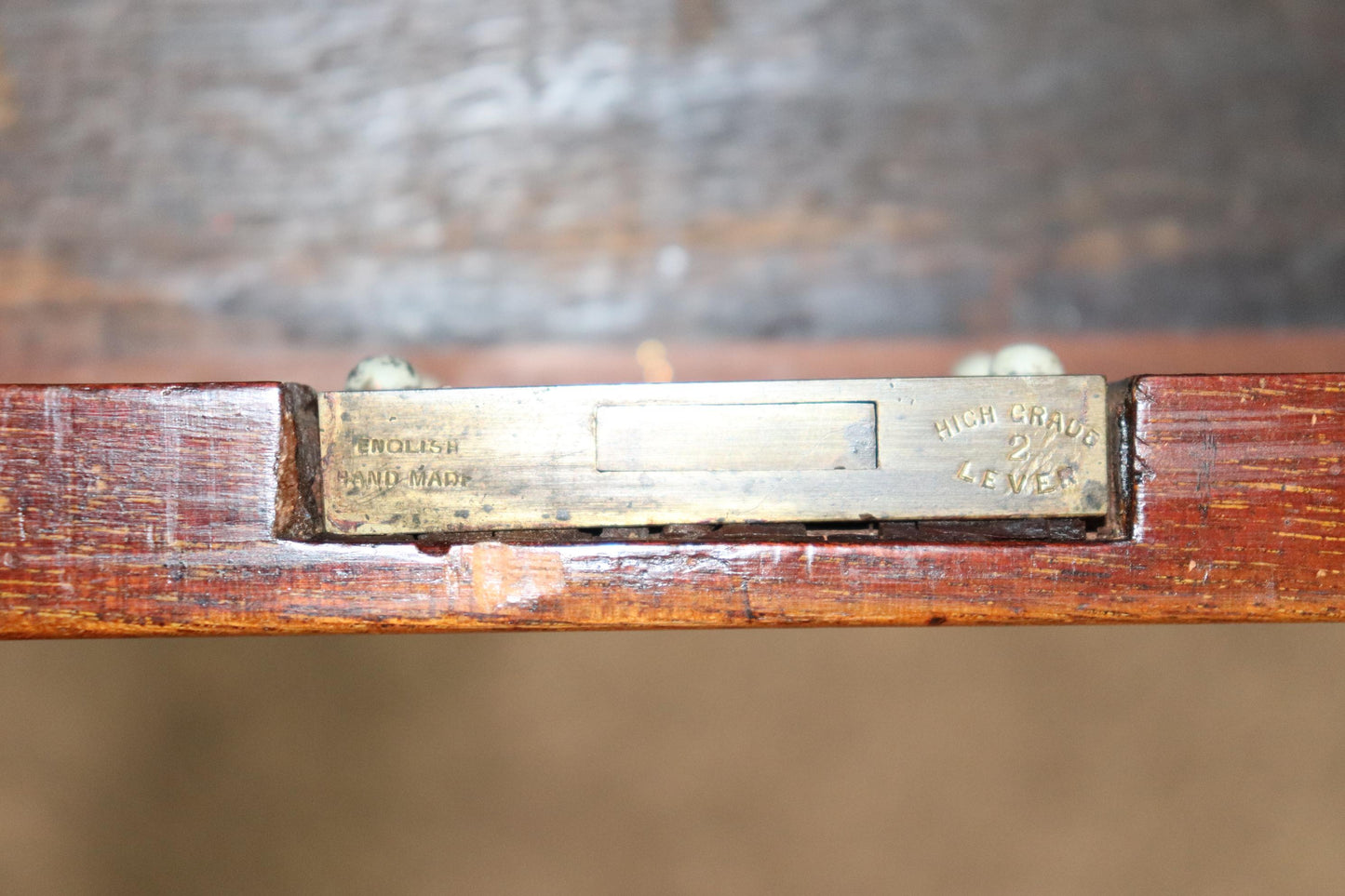 Paint Decorated Satinwood English Adams Writing Desk with Leather Top, C1910