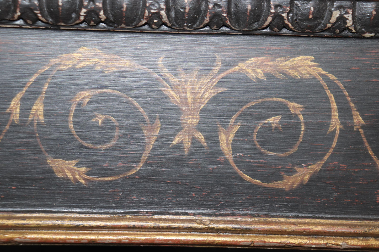 Pair of Antique Faux Marble Paint Decorated French Directoire Console Tables