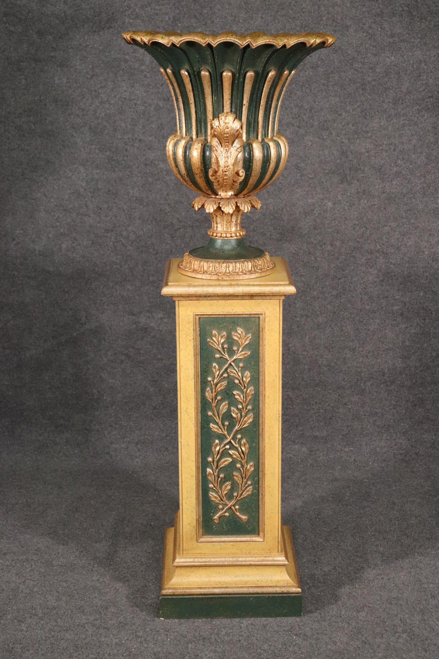 Gilded and Paint Decorated Venetian Style Floor Standing Plantstand Planter