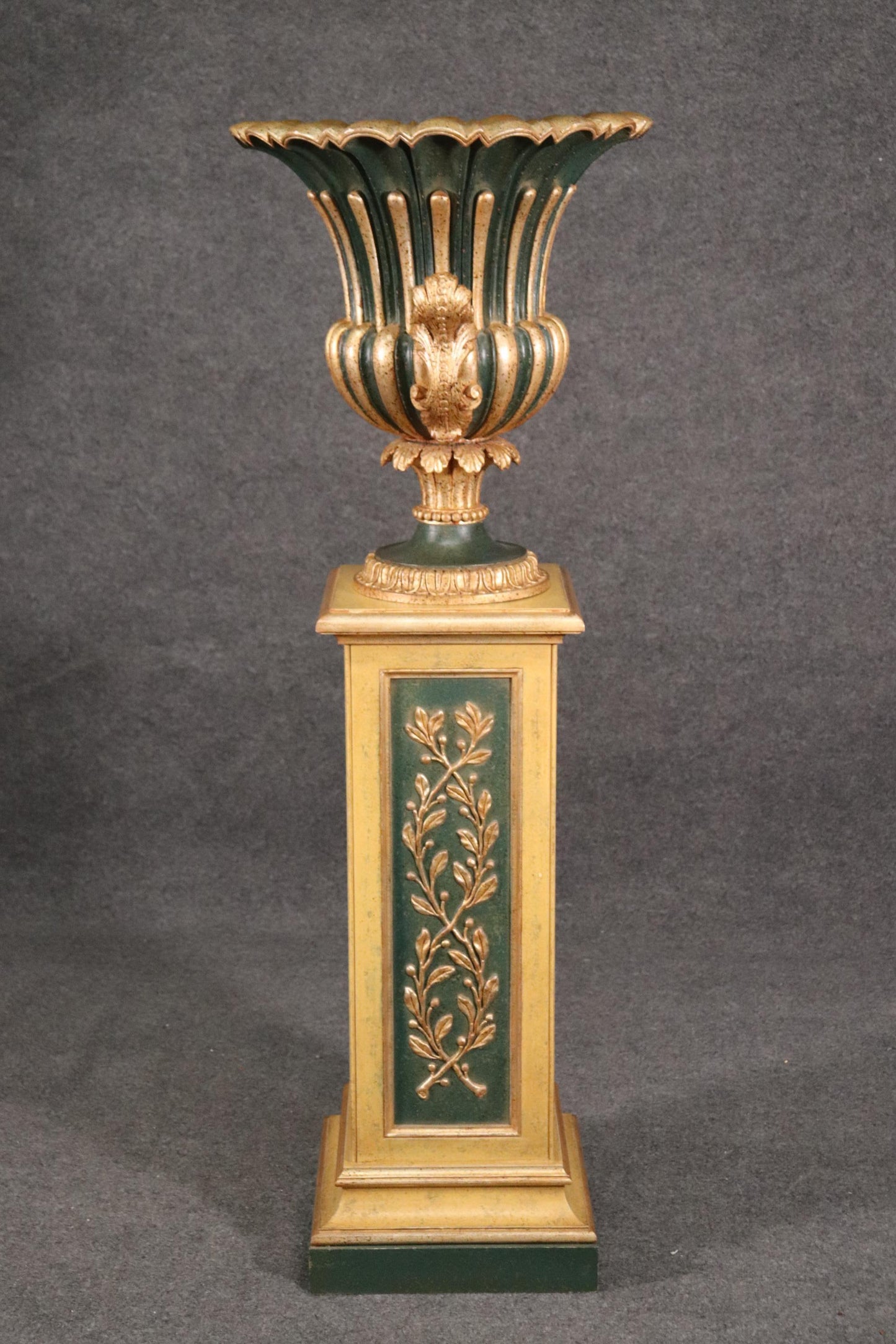 Gilded and Paint Decorated Venetian Style Floor Standing Plantstand Planter