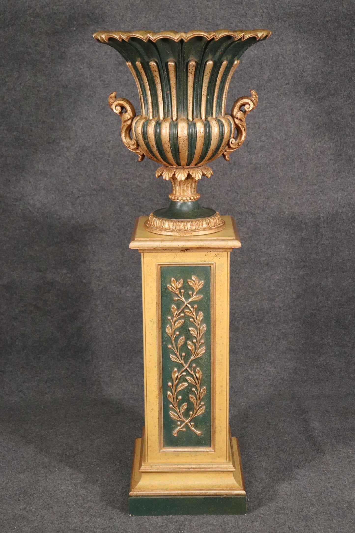 Gilded and Paint Decorated Venetian Style Floor Standing Plantstand Planter