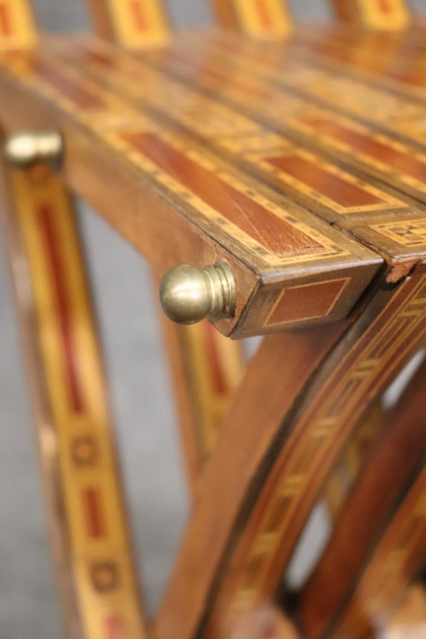 Inlaid Folding Syrian Decorative Chair