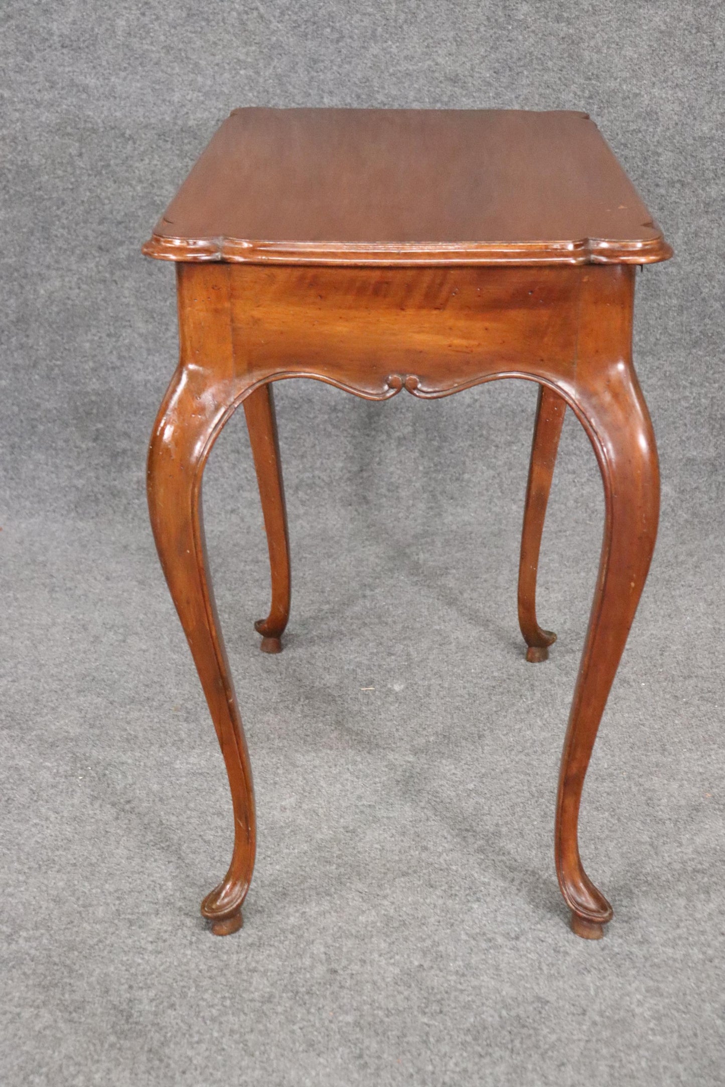 Antique French Country Louis XV Walnut Writing Desk Table, Circa 1920