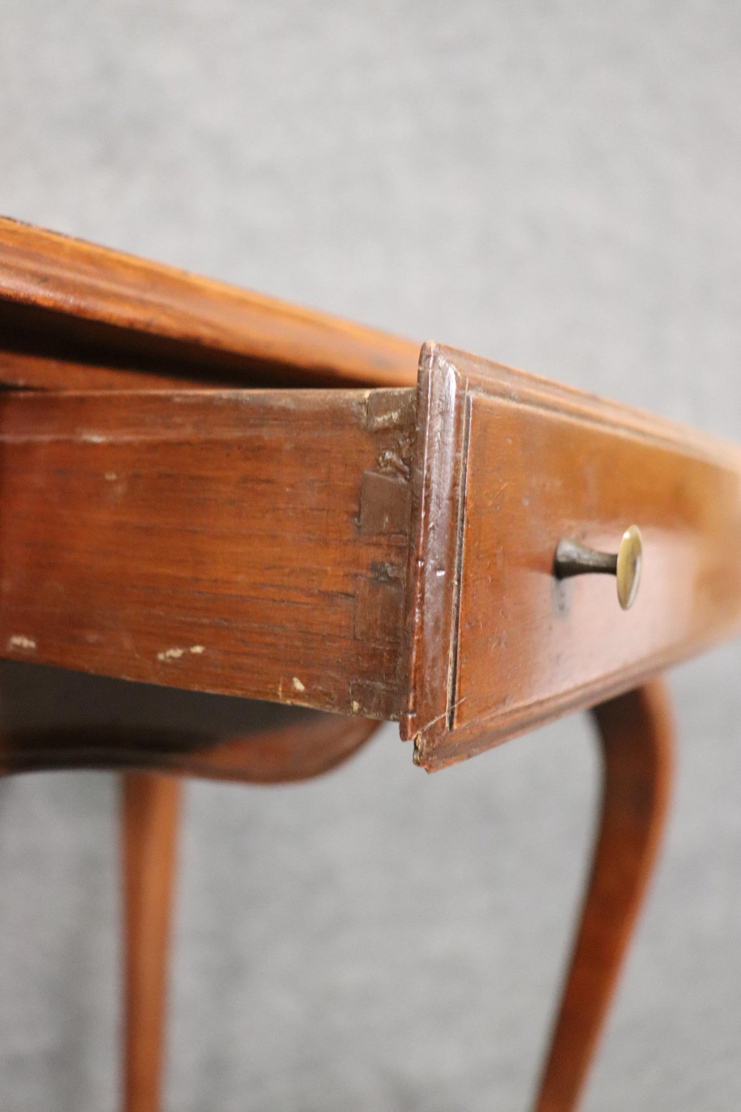 Antique French Country Louis XV Walnut Writing Desk Table, Circa 1920