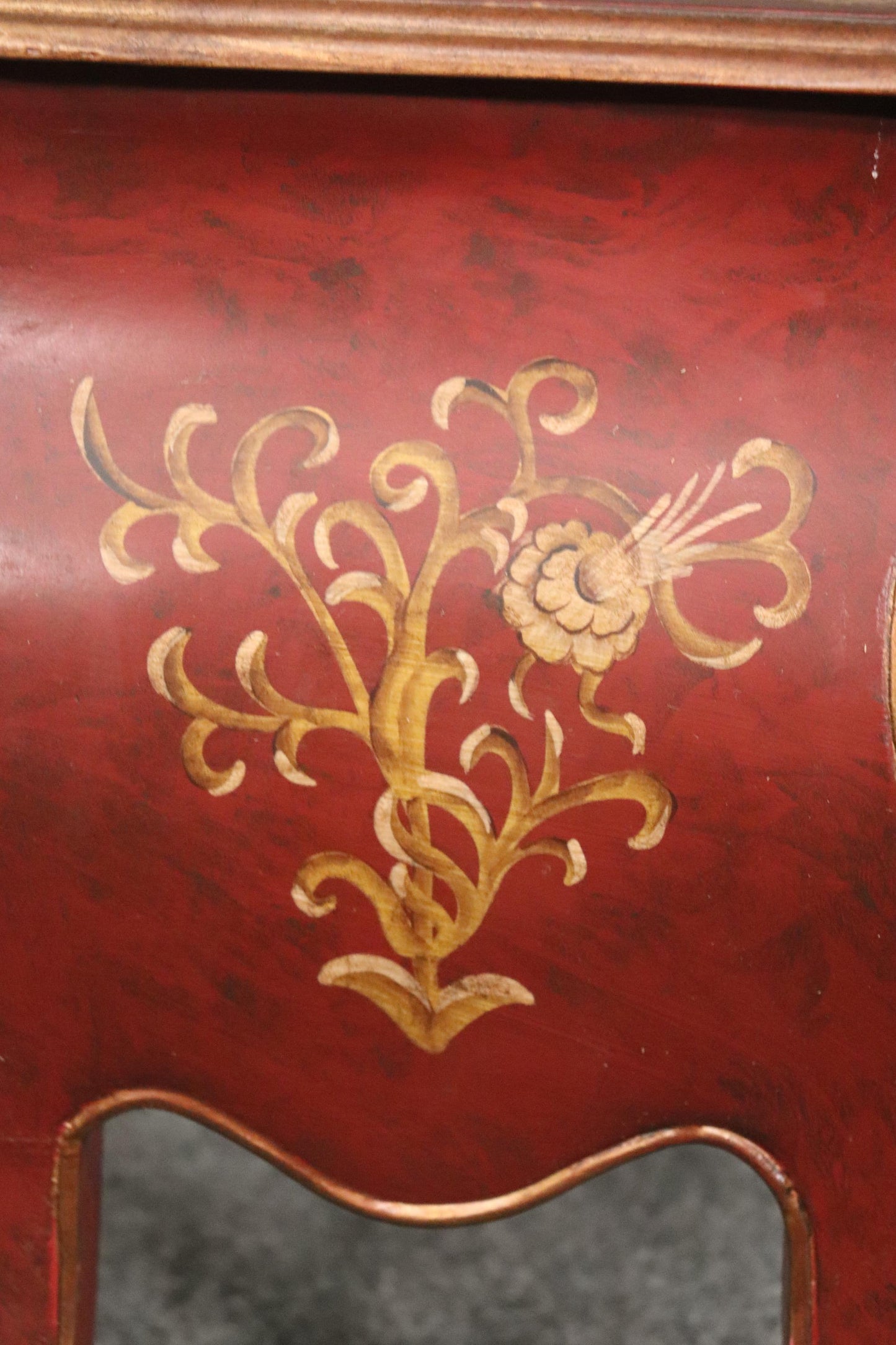 French Louis XV Style Paint Decorated Petite Commode Jewelry Box, Circa 1970