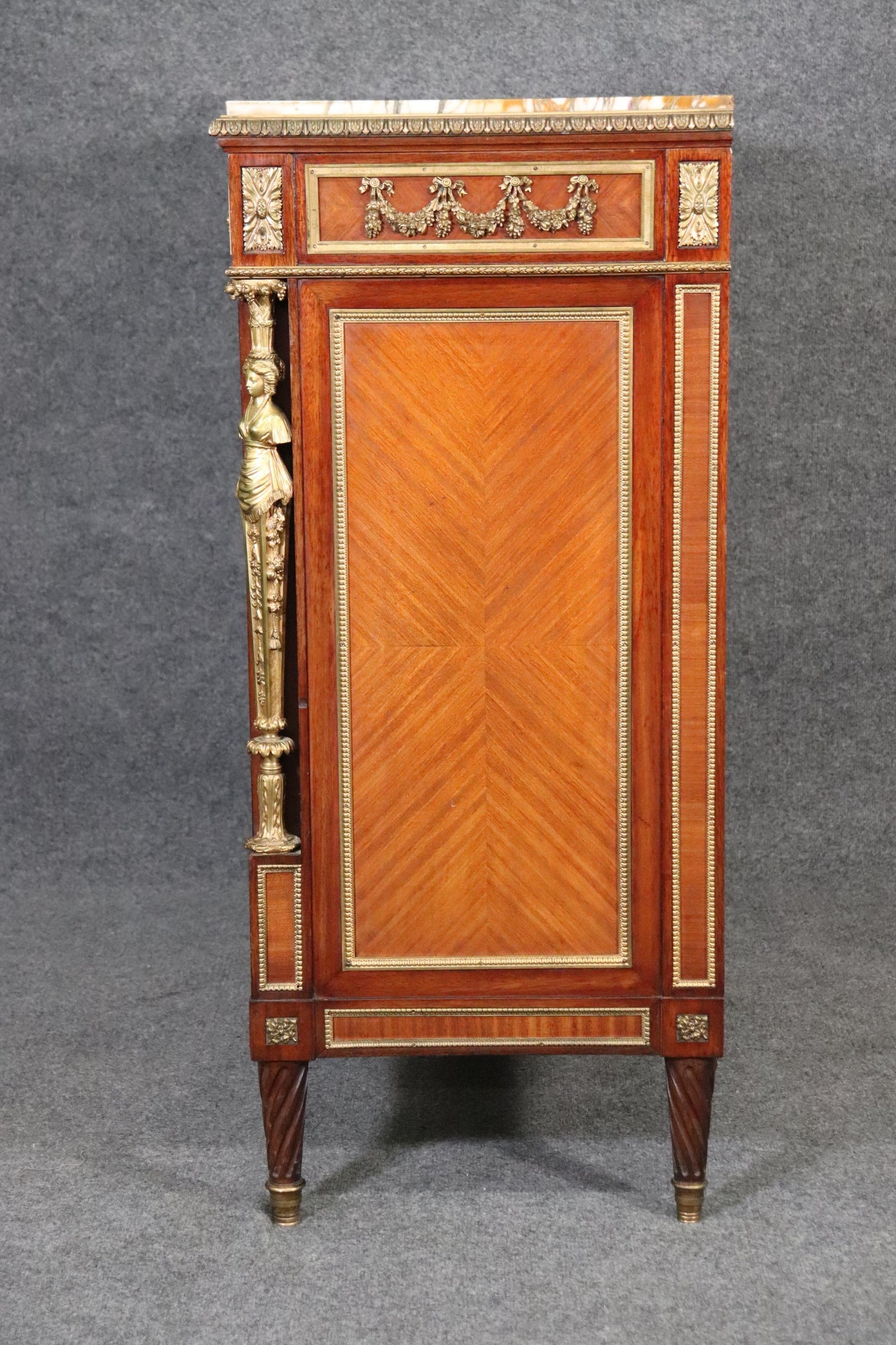 Superb Dor'e Bronze Mounted Figural Sideboard Attributed to Francois Linke