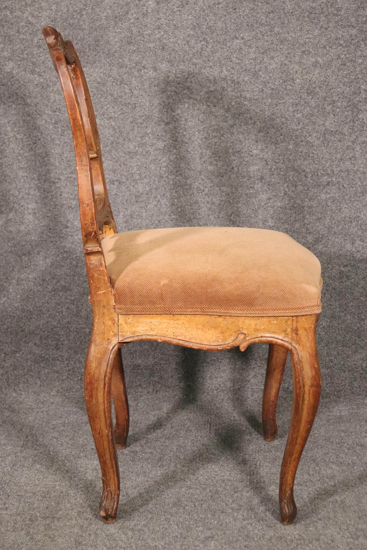 Period 1770s Era Italian Provincial Walnut Desk or Vanity Chair