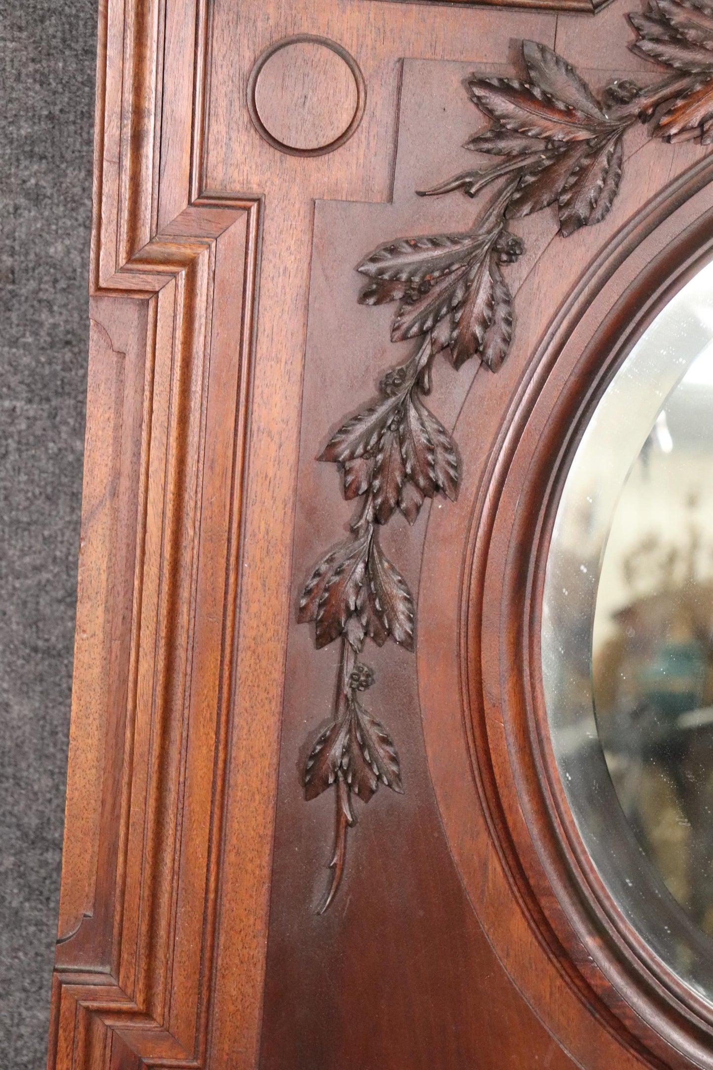 Fine carved Walnut French Louis XV Wall Mirror Circa 1890