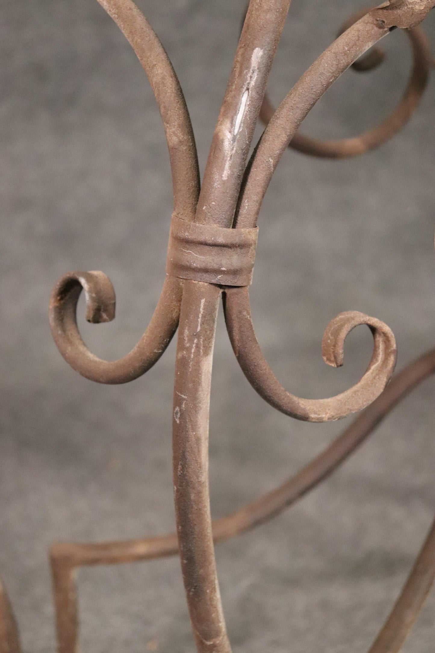 Italian Marble Top Wrought Iron Console Table and Matching Mirror, circa 1920s