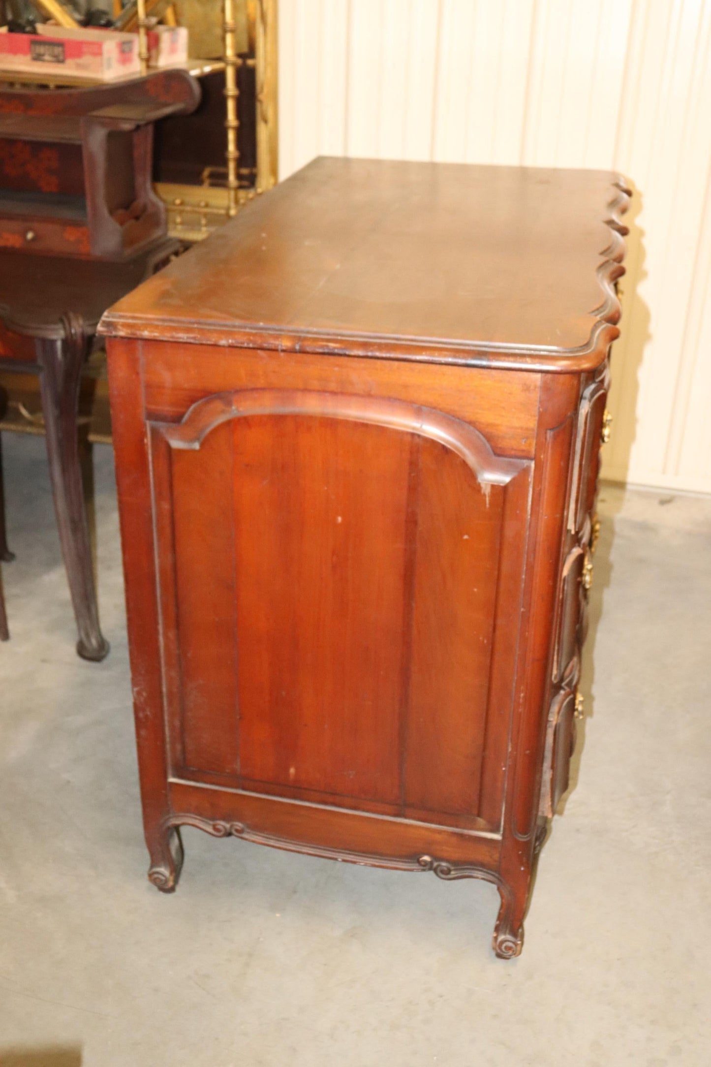 Antique Period French Louis XV French Provincial Walnut Commode Circa 1840