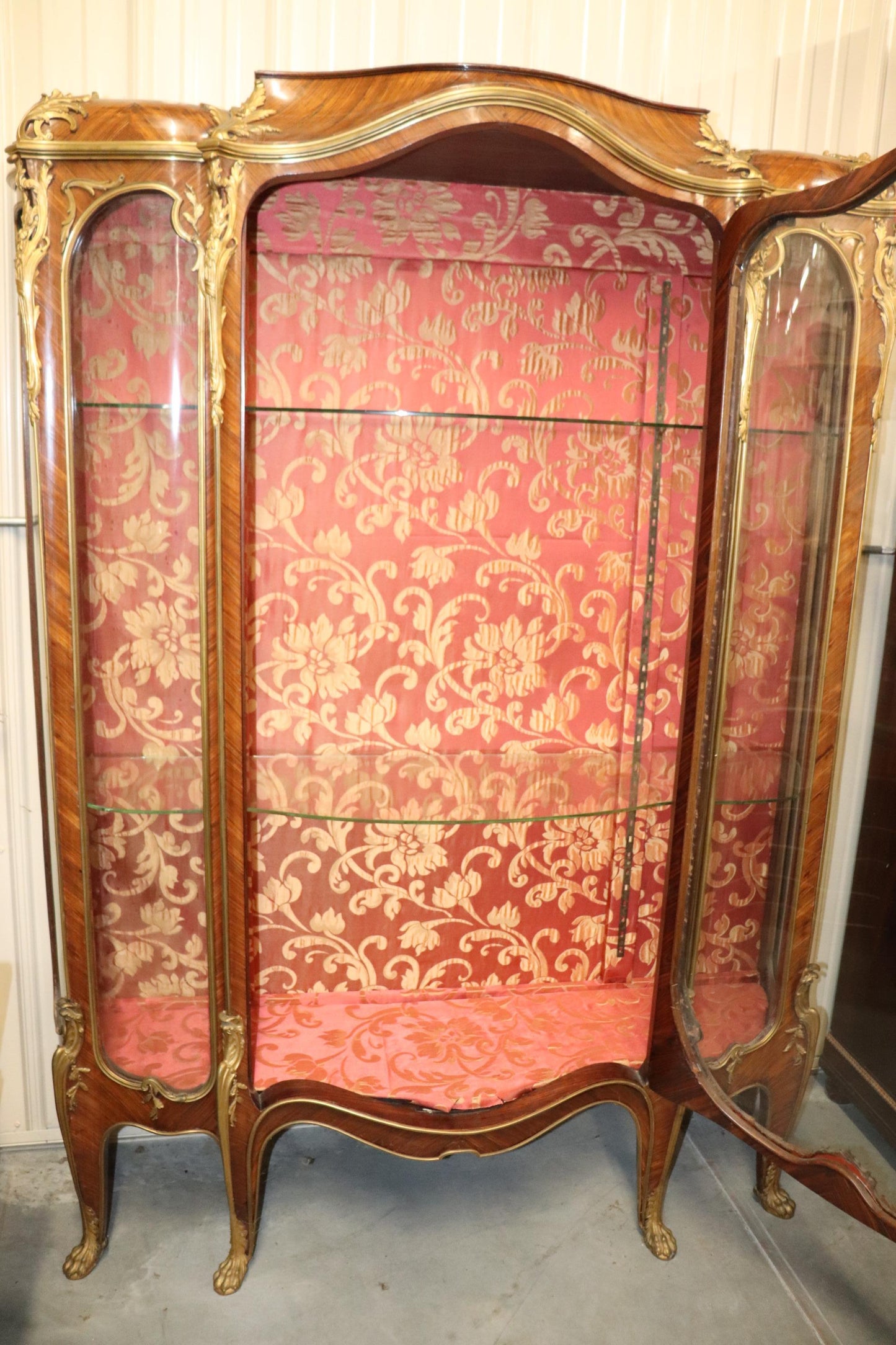 Signed Francois Linke Bronze Mounted Louis XV Kingwood Vitrine China Cabinet