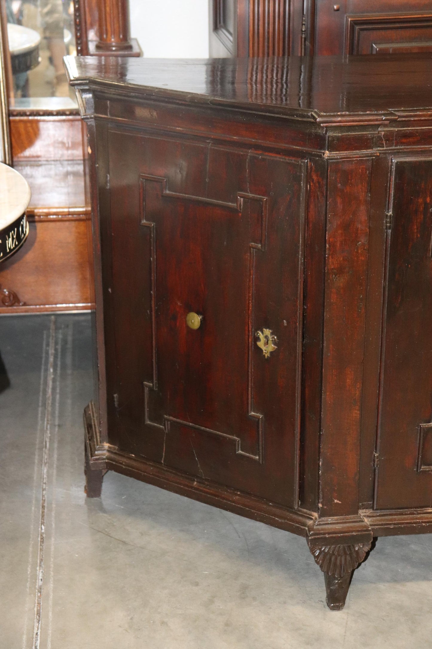 Rare Period French 1790s era Directoire Mahogany Sideboard Buffet