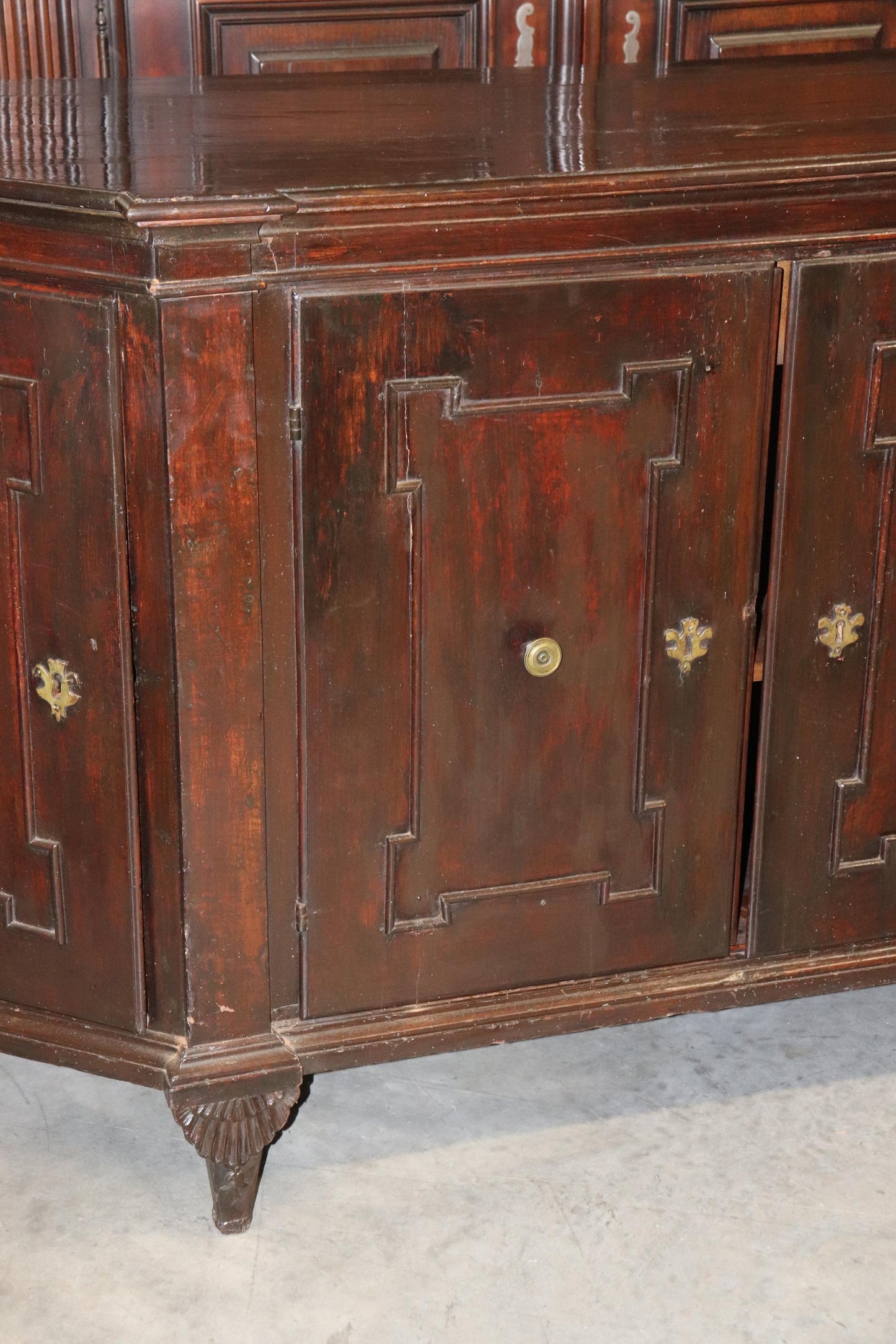 Rare Period French 1790s era Directoire Mahogany Sideboard Buffet