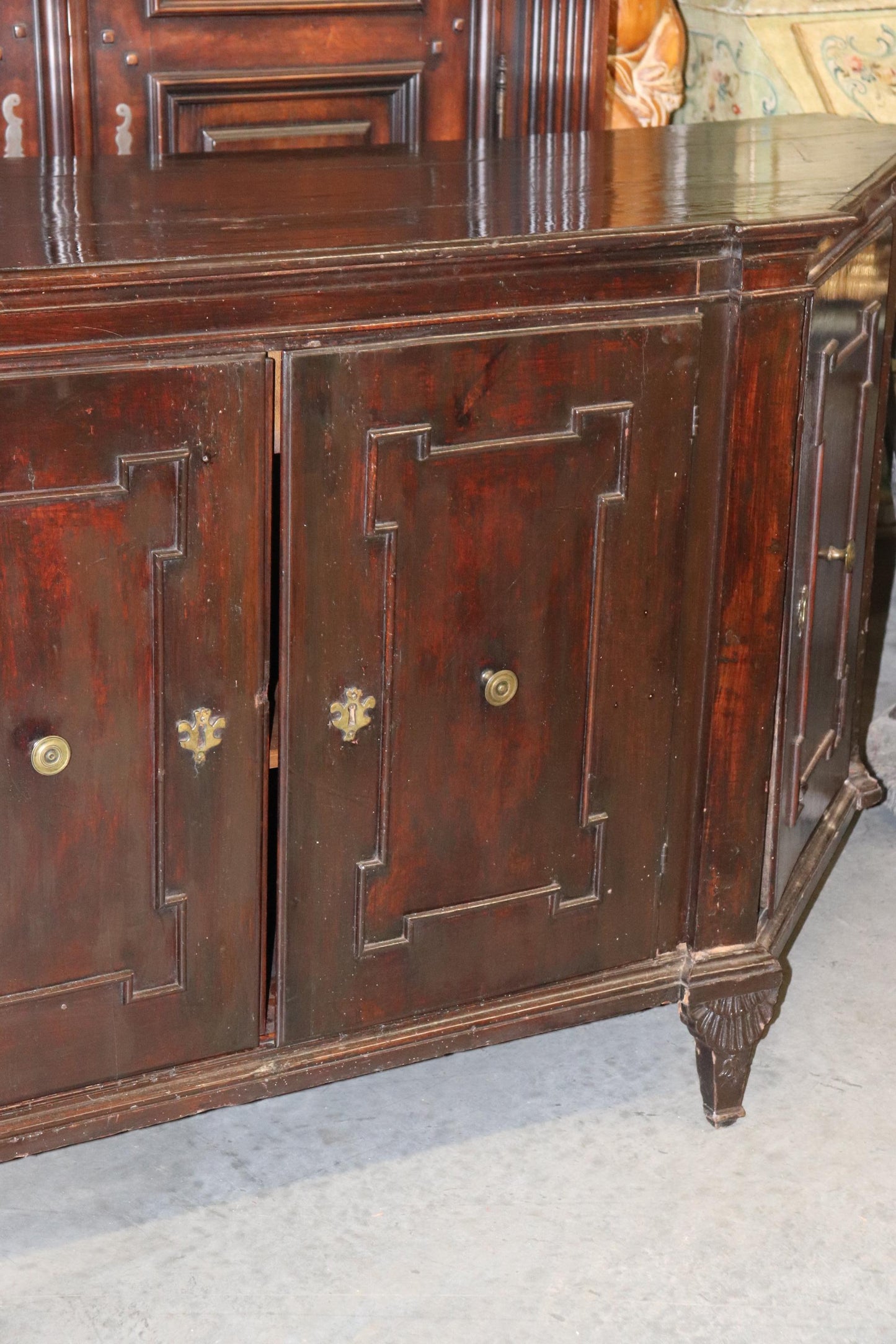 Rare Period French 1790s era Directoire Mahogany Sideboard Buffet