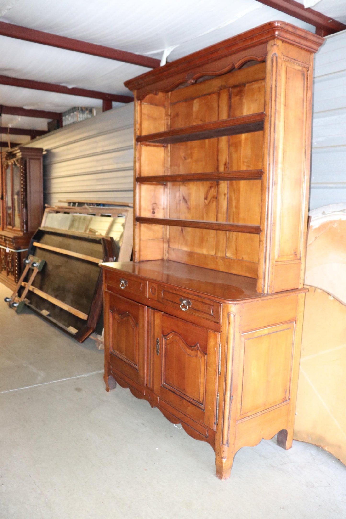 Hand-Made Walnut French Provincial Auffray or Don Ruseau Jelly Cupboard