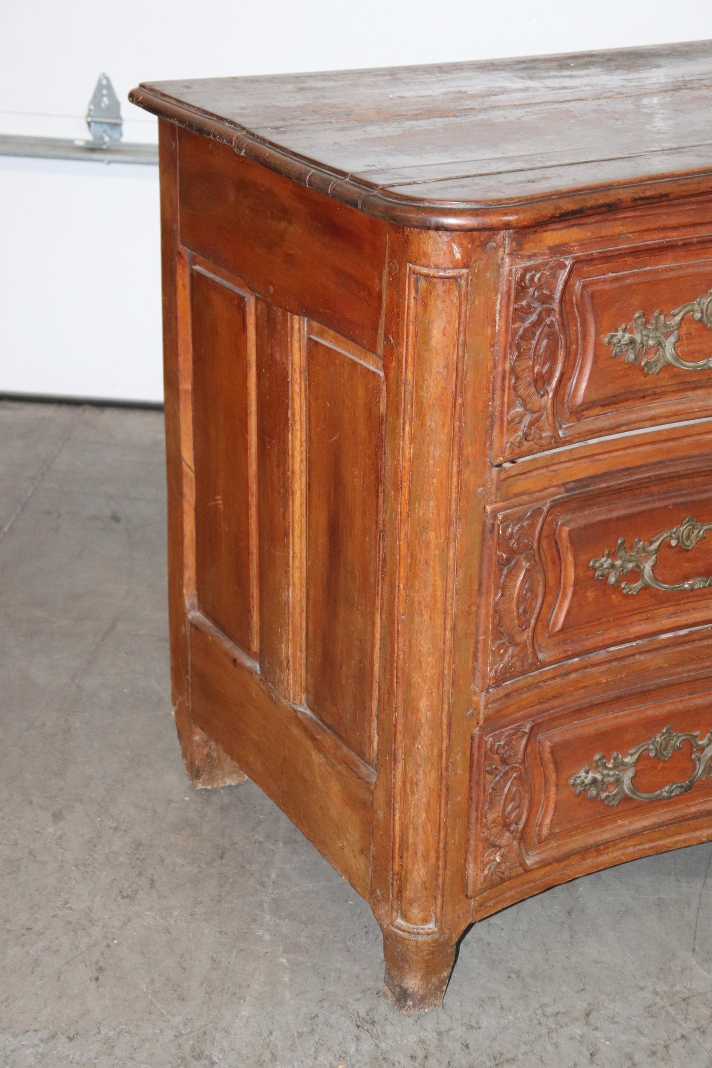 Late 18th Century French Country Walnut Commode with Bronze Hardware