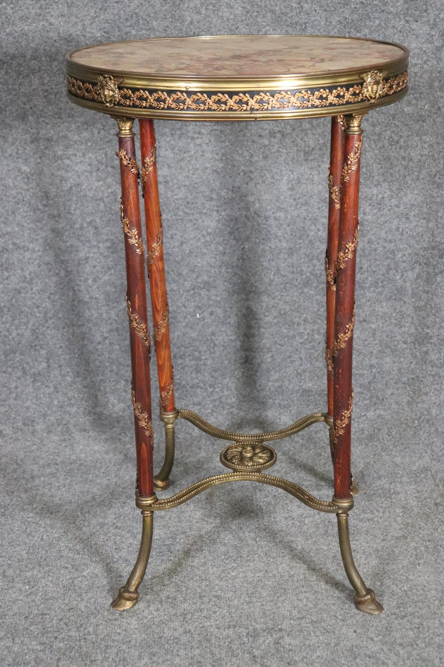 Fine Adam Weisweiler Style Bronze Mounted Breche d' Alep Marble Top Table