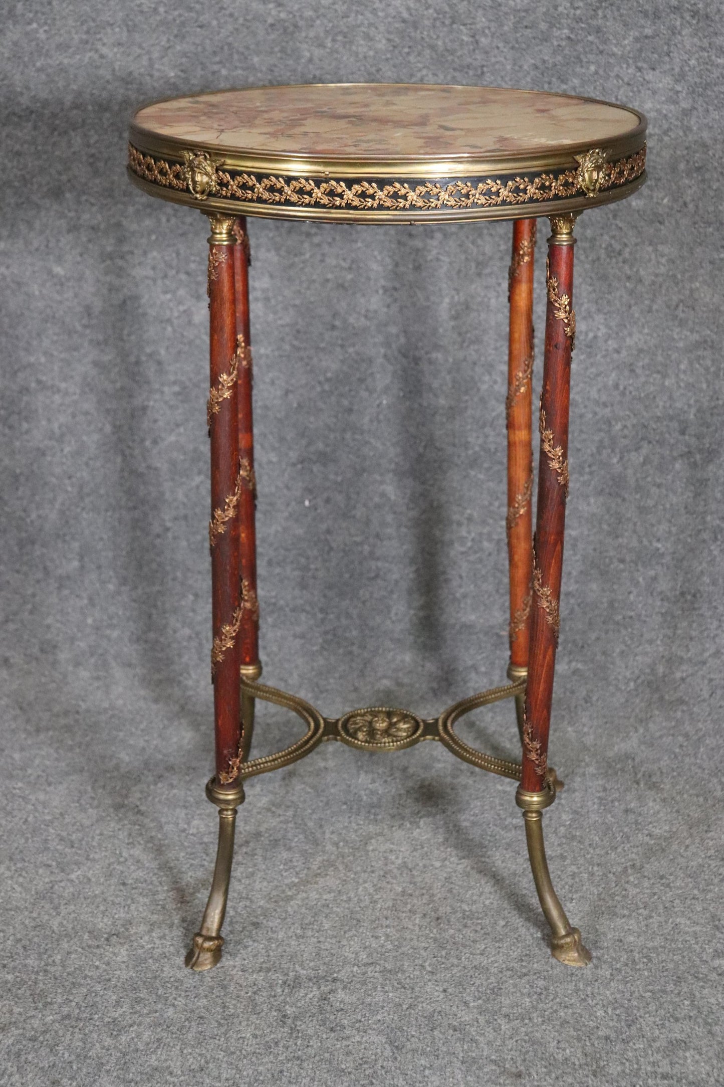 Fine Adam Weisweiler Style Bronze Mounted Breche d' Alep Marble Top Table