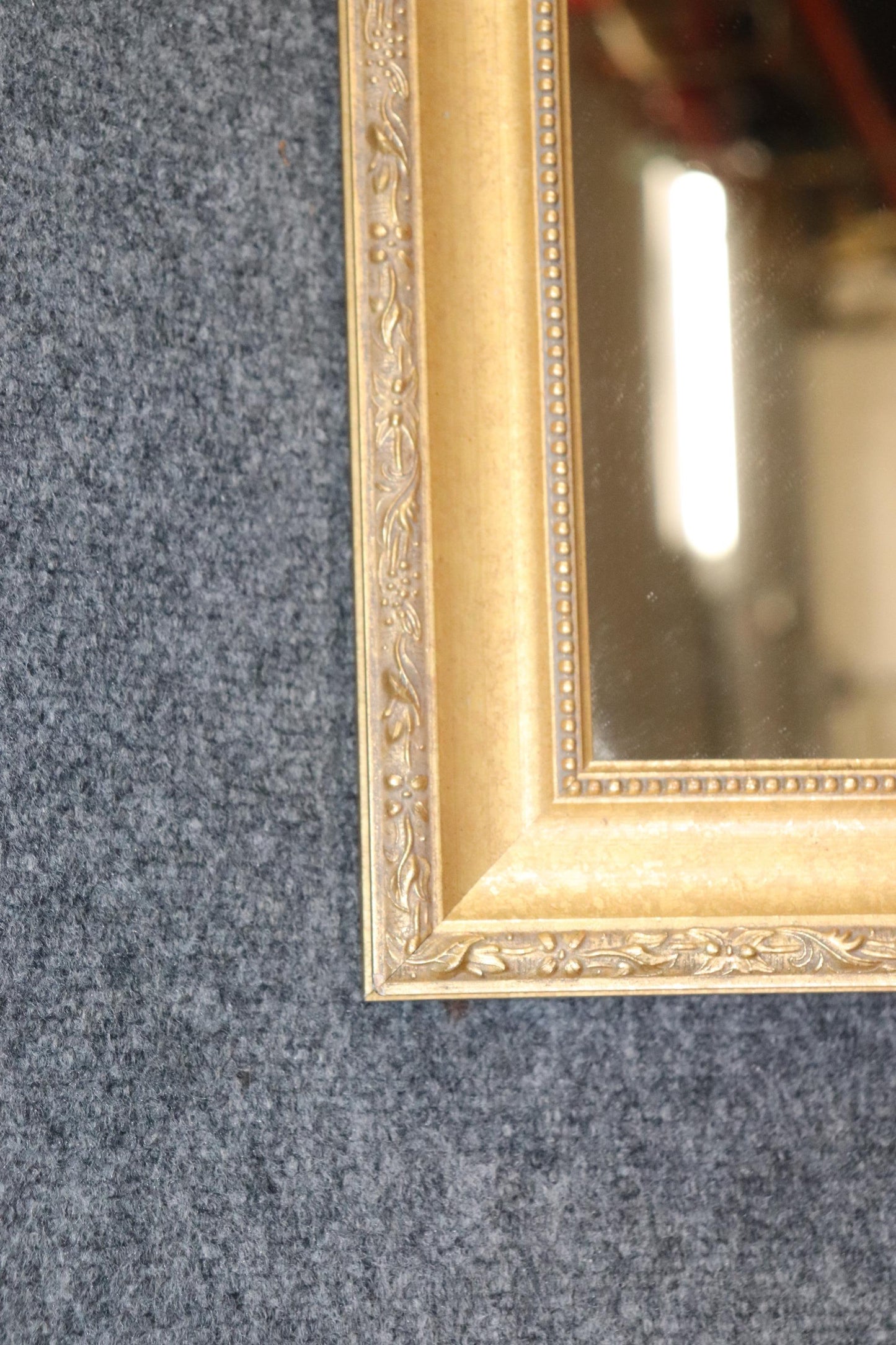 Beautiful Gilded French Louis XVI Wall Mirror, Circa 1950