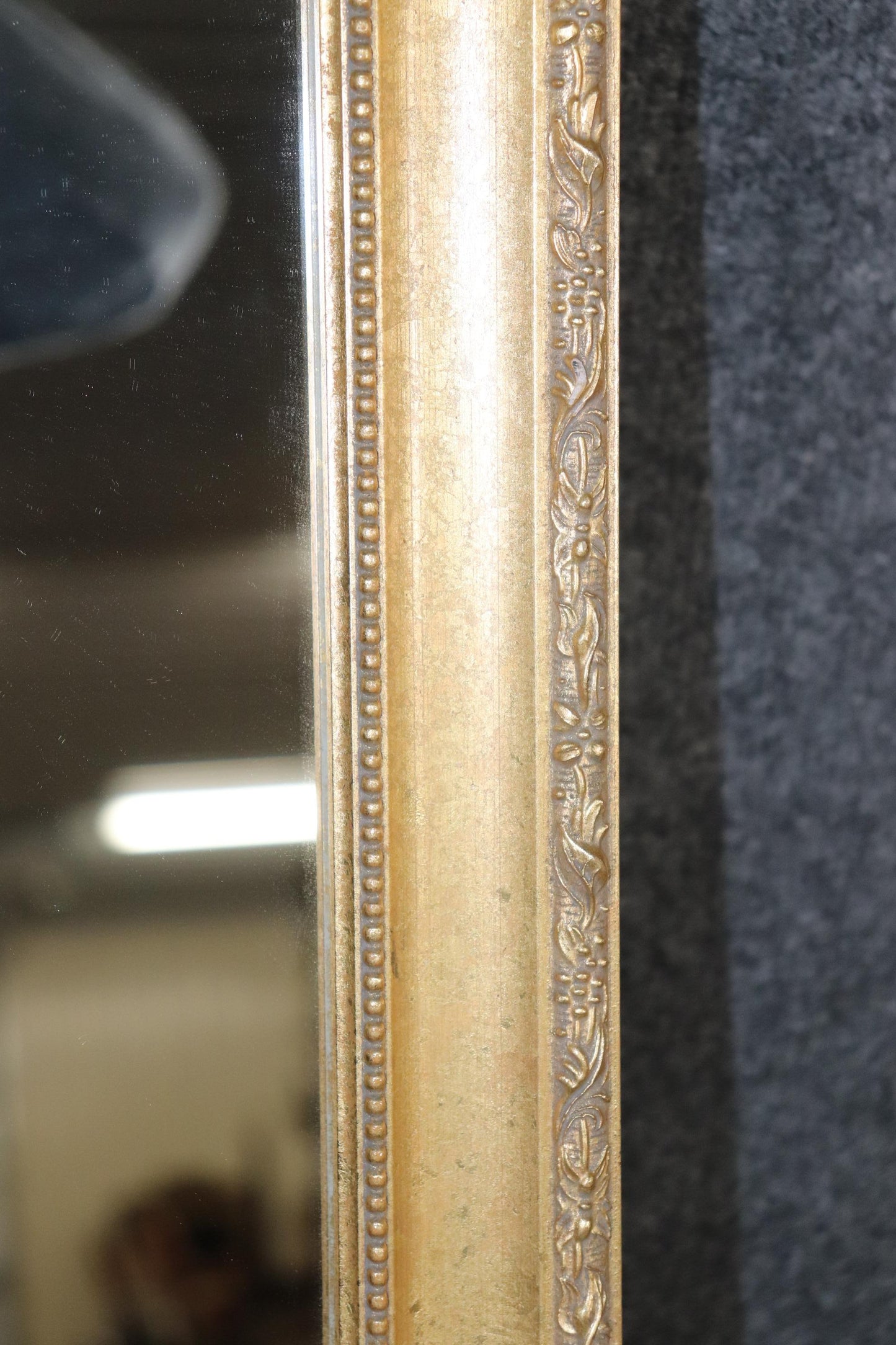 Beautiful Gilded French Louis XVI Wall Mirror, Circa 1950