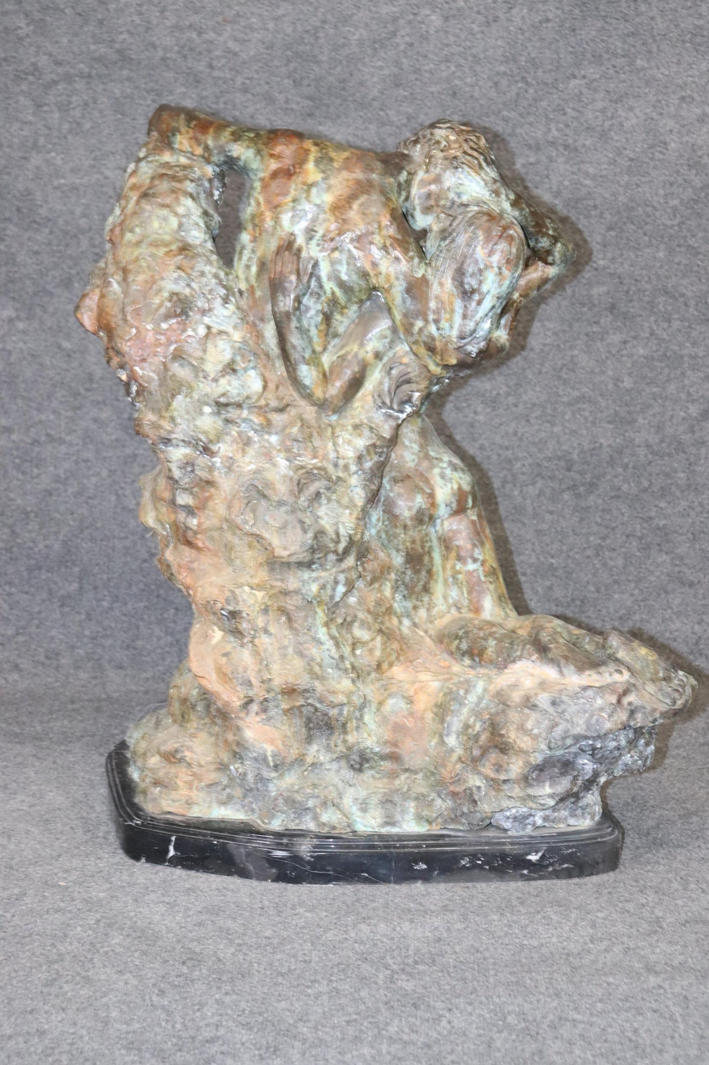 Large Auguste Rodin Bronze of "The Kiss' Later Exact Duplicate of the Original