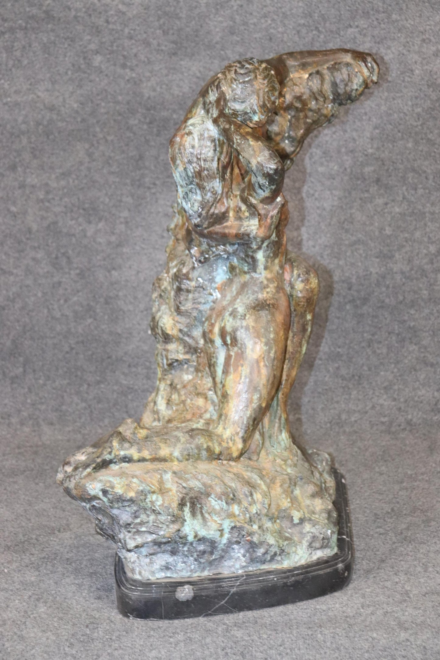 Large Auguste Rodin Bronze of "The Kiss' Later Exact Duplicate of the Original