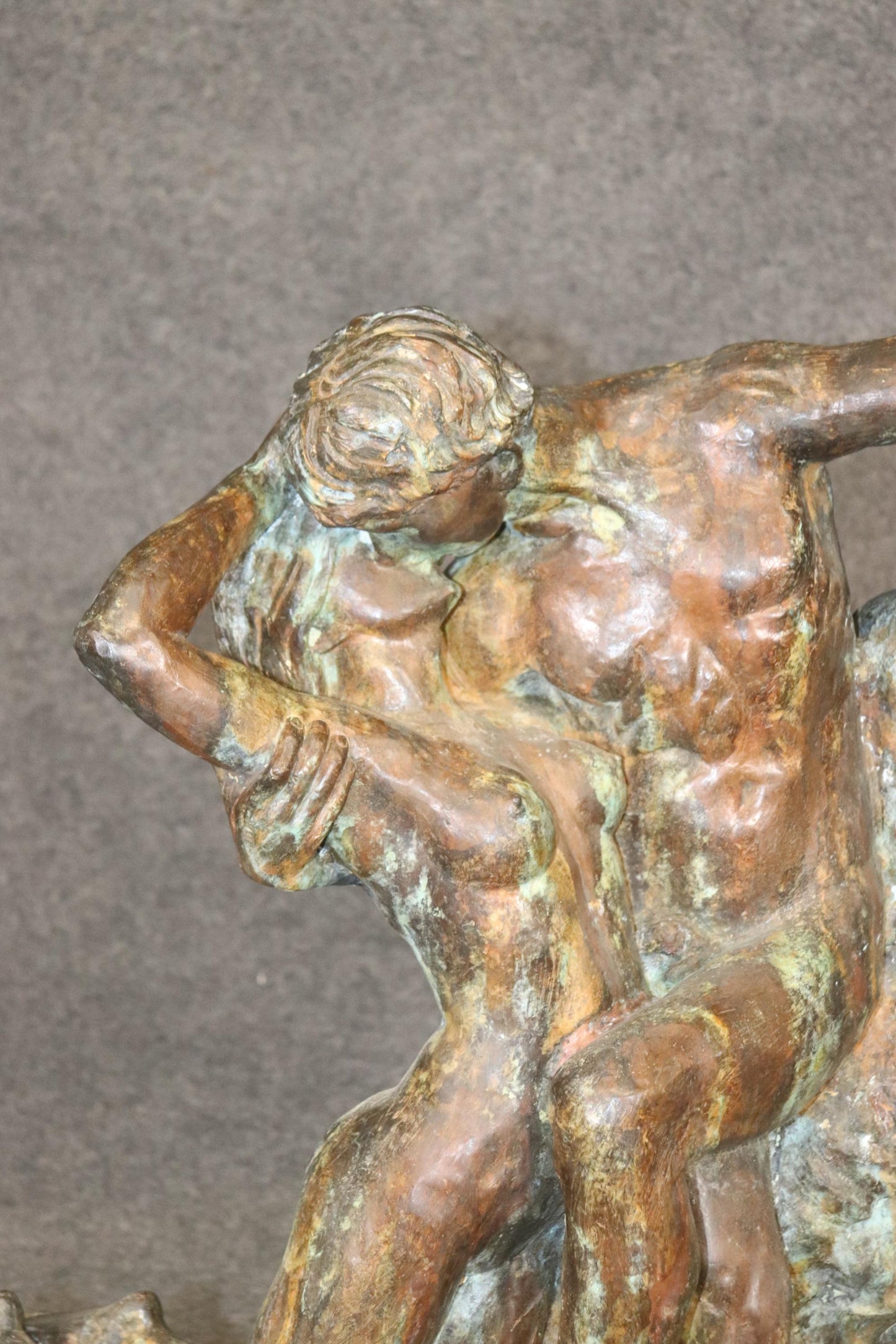 Large Auguste Rodin Bronze of "The Kiss' Later Exact Duplicate of the Original