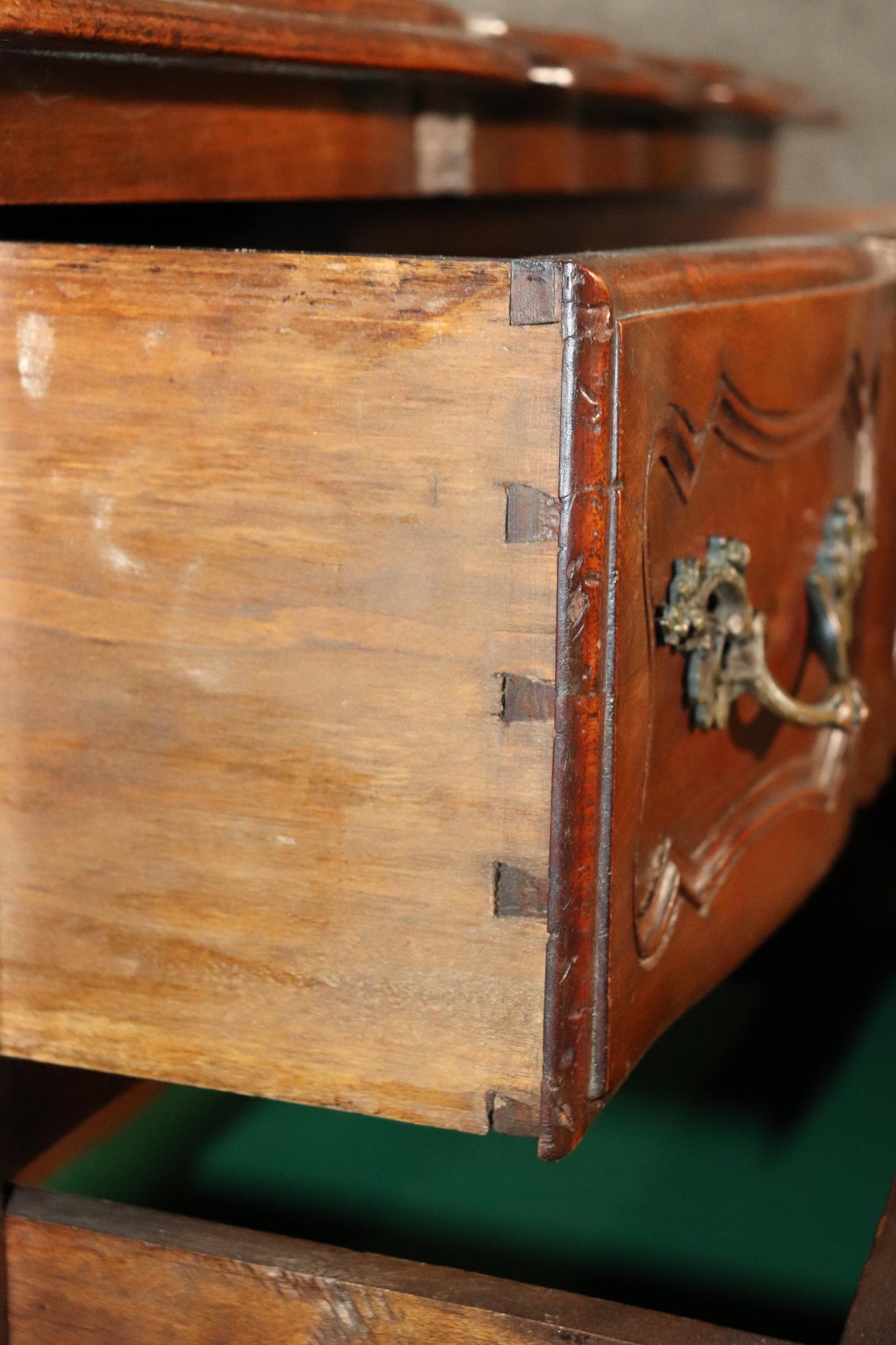 Fine Quality Handmade Carved Walnut French Louis XV Commode, circa 1920