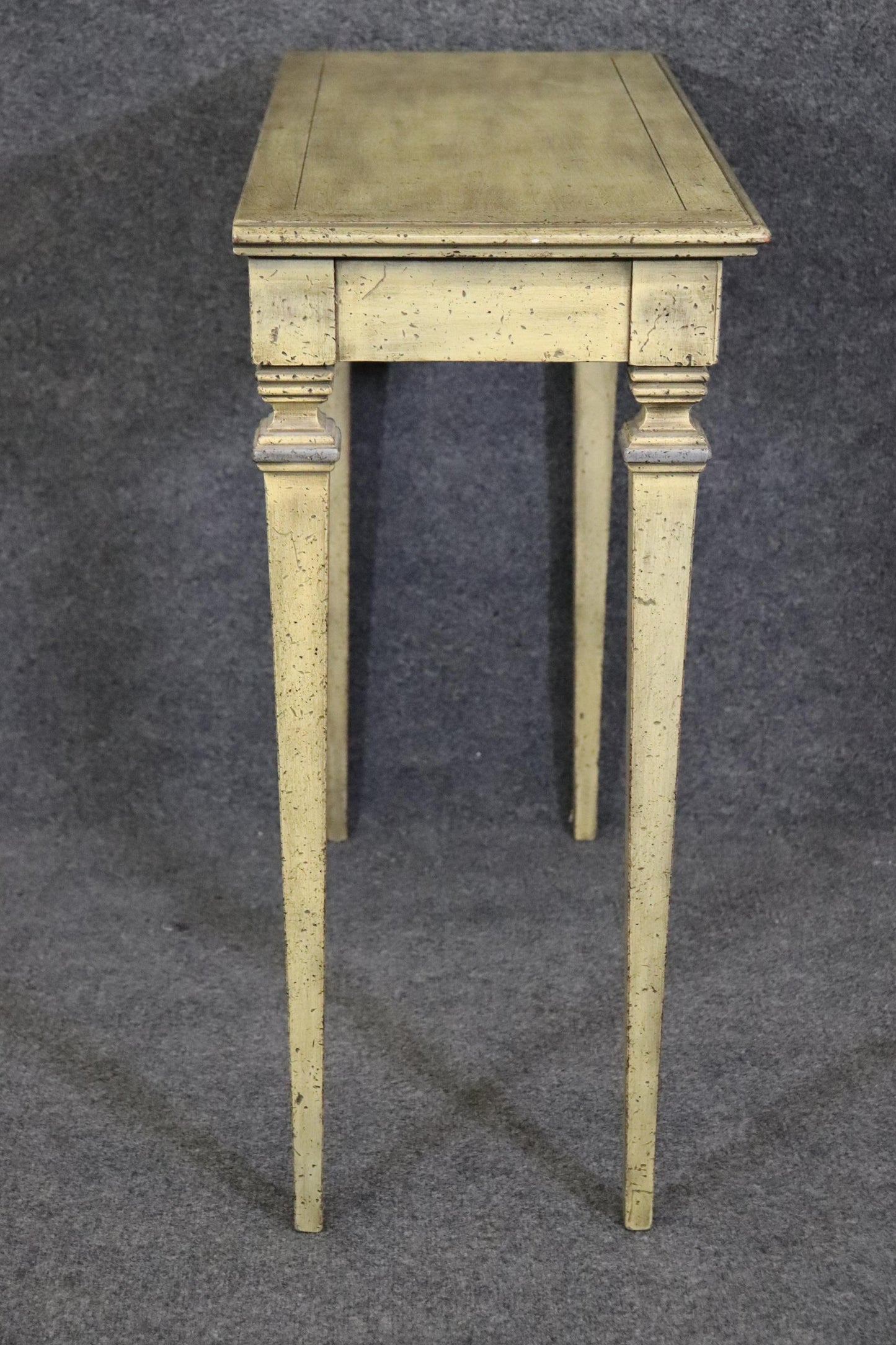 Sophisticated Shallow Depth French Directoire Paint Decorated Console Table