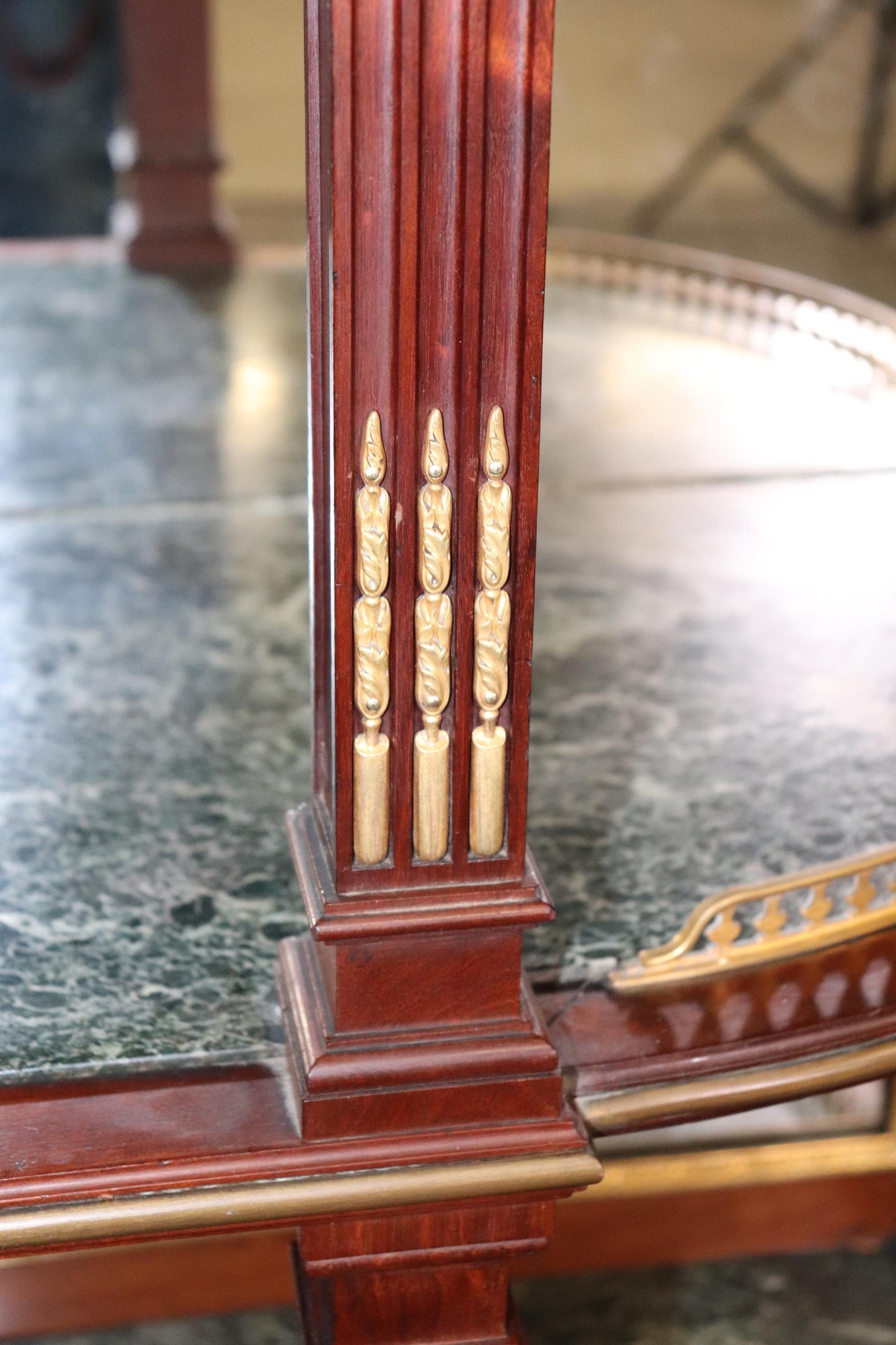 Fantastic French Louis XVI Marble Gold Dore' Bronze Mounted Sideboard Server