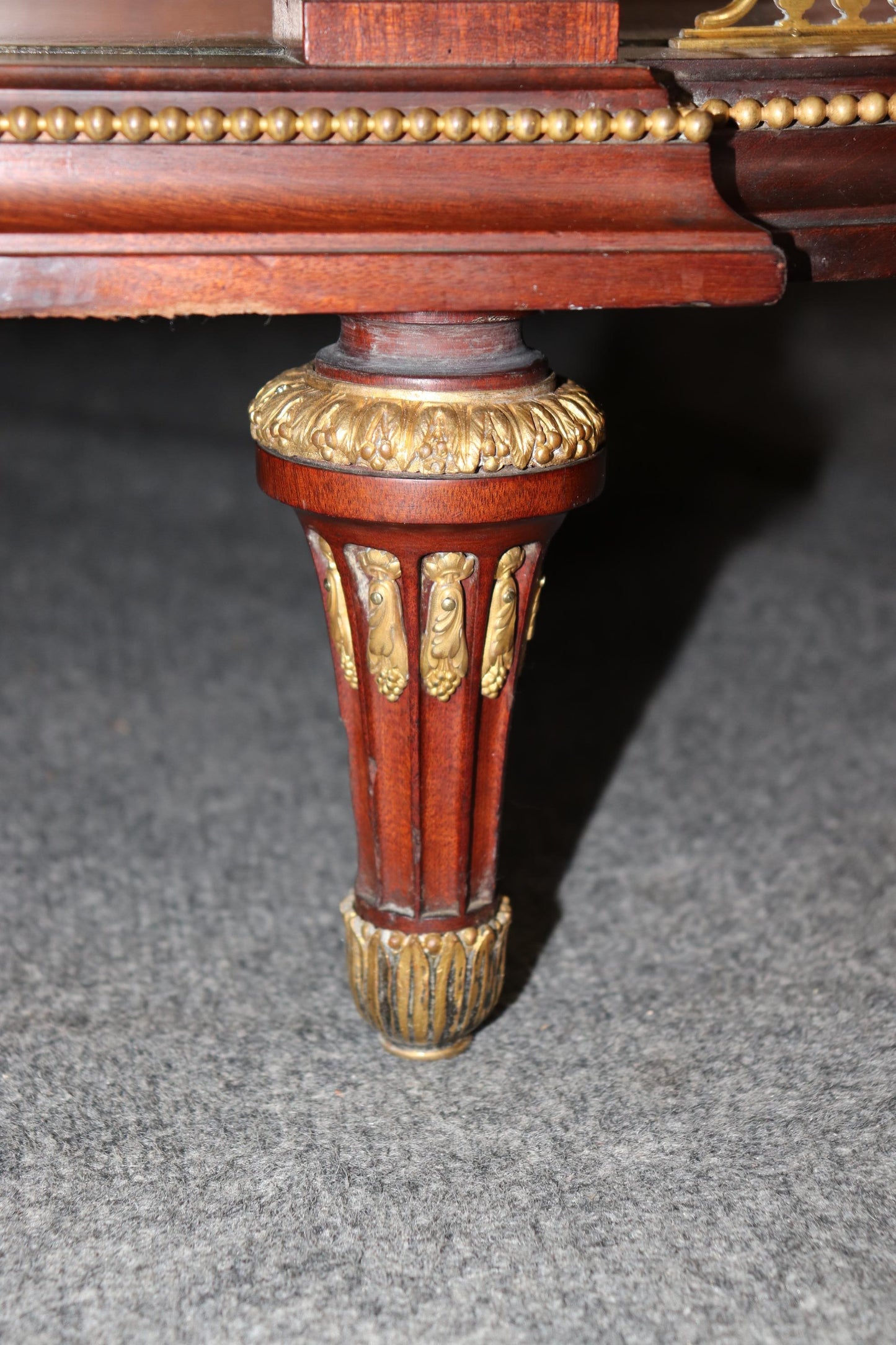 Fantastic French Louis XVI Marble Gold Dore' Bronze Mounted Sideboard Server