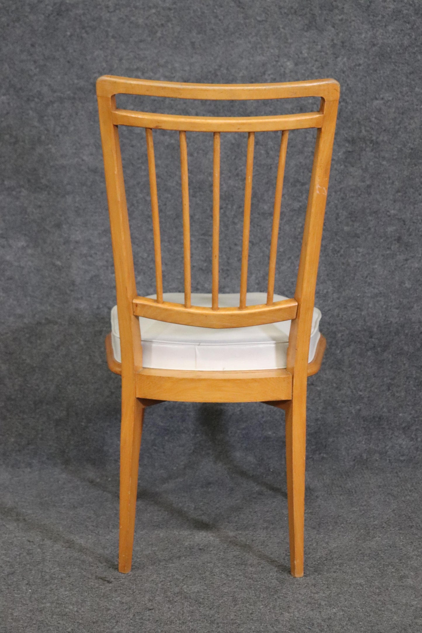 Set of Six Solid Sycamore Andre Arbus Style Mid Century Modern Dining Chairs