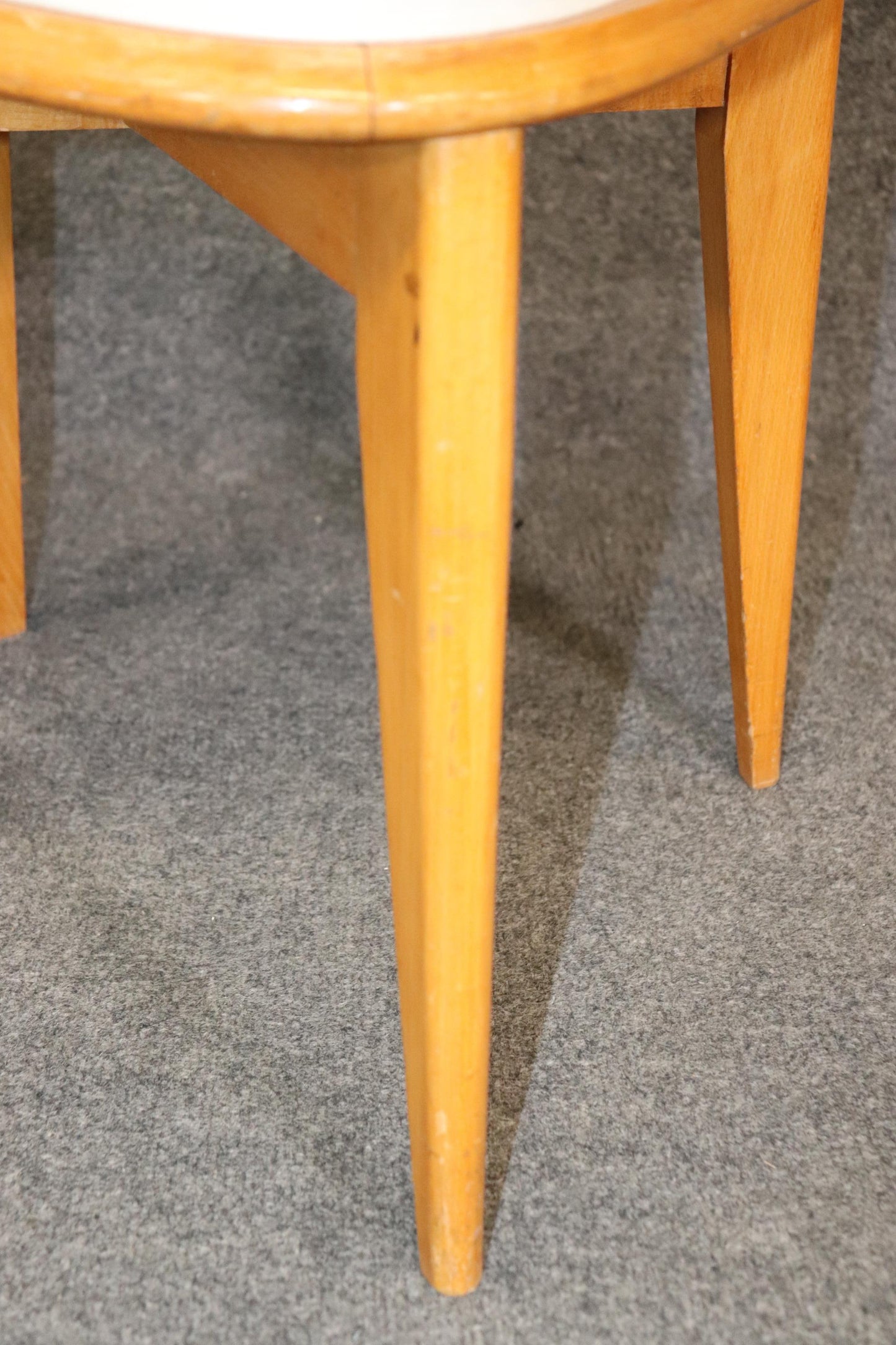 Set of Six Solid Sycamore Andre Arbus Style Mid Century Modern Dining Chairs