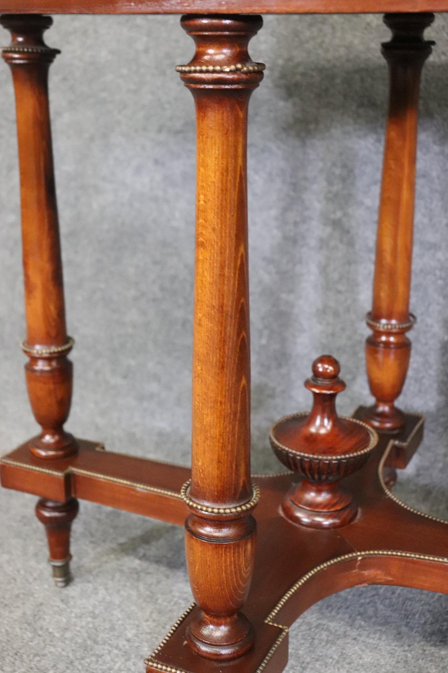 Companion Pair of Bronze Ormolu Mounted French Louis XVI End Tables