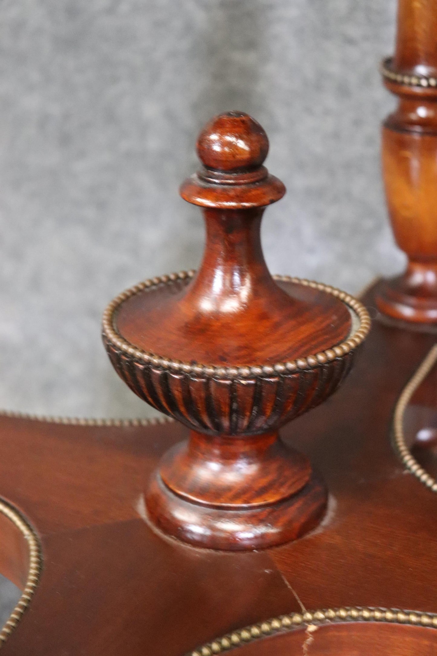 Companion Pair of Bronze Ormolu Mounted French Louis XVI End Tables