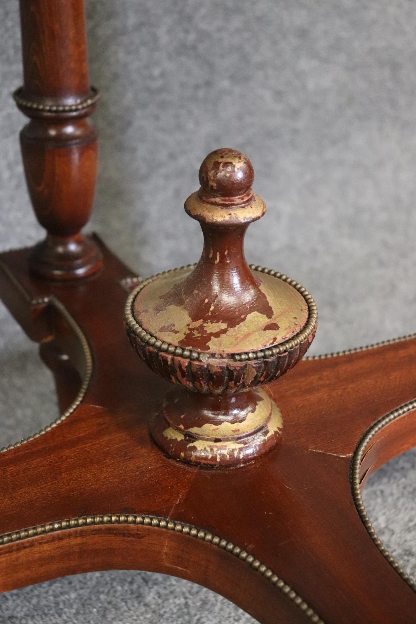 Companion Pair of Bronze Ormolu Mounted French Louis XVI End Tables