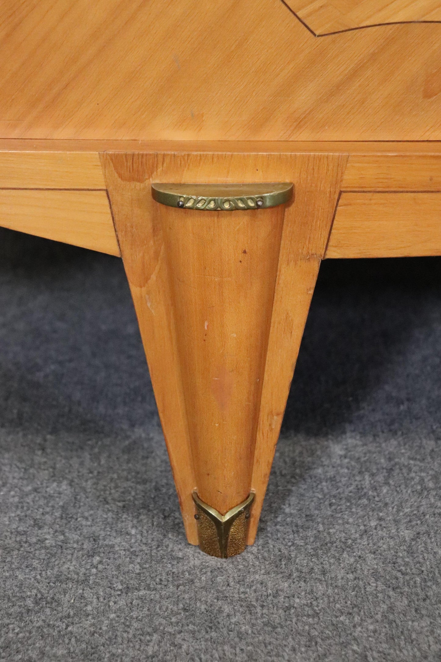 Andre Arbus Style Cherry Marquetry French Art Deco Sideboard Buffet Circa 1940