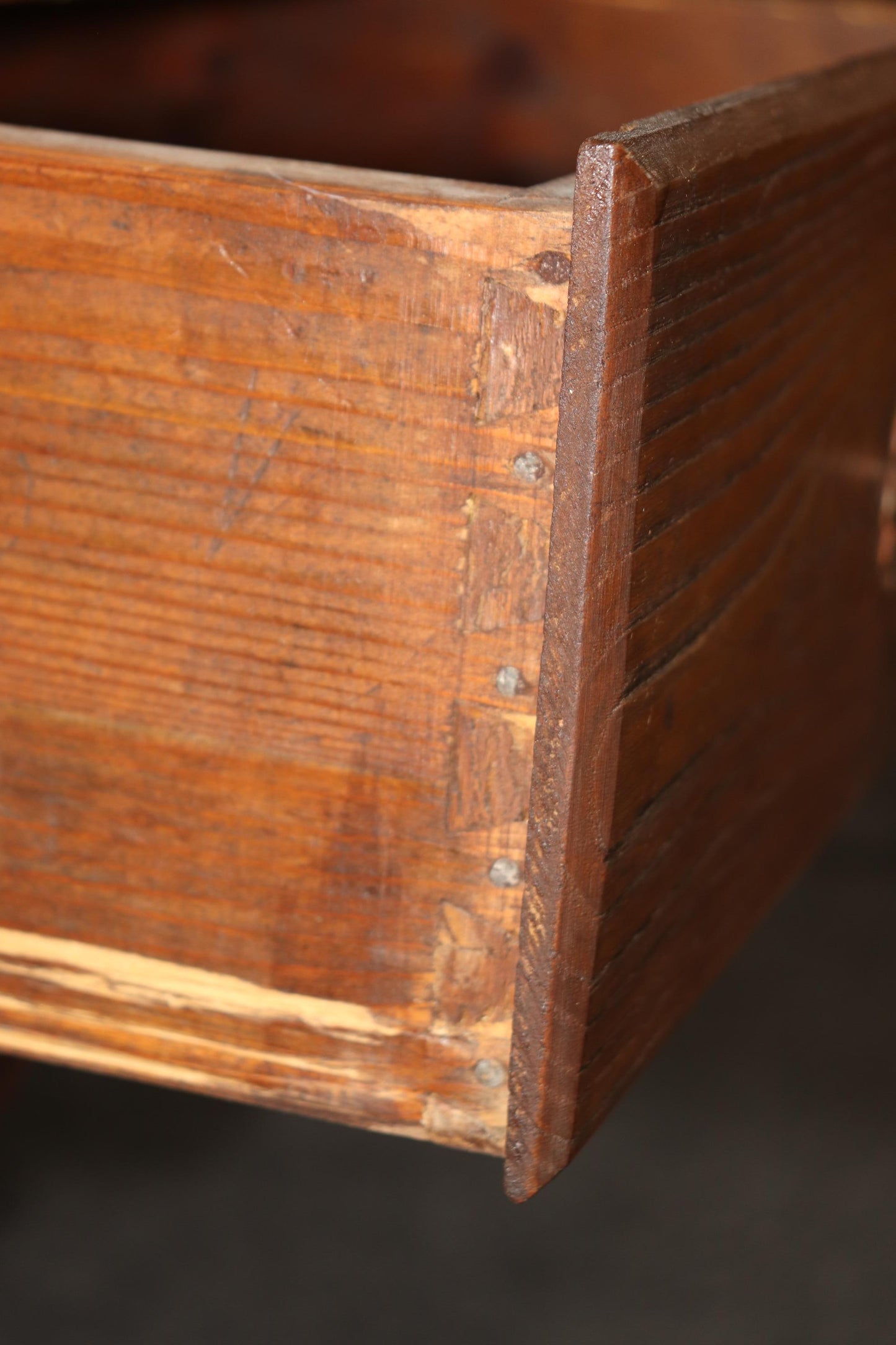 Carved Floral Back 18th Century Country French Carved Walnut Writing Desk