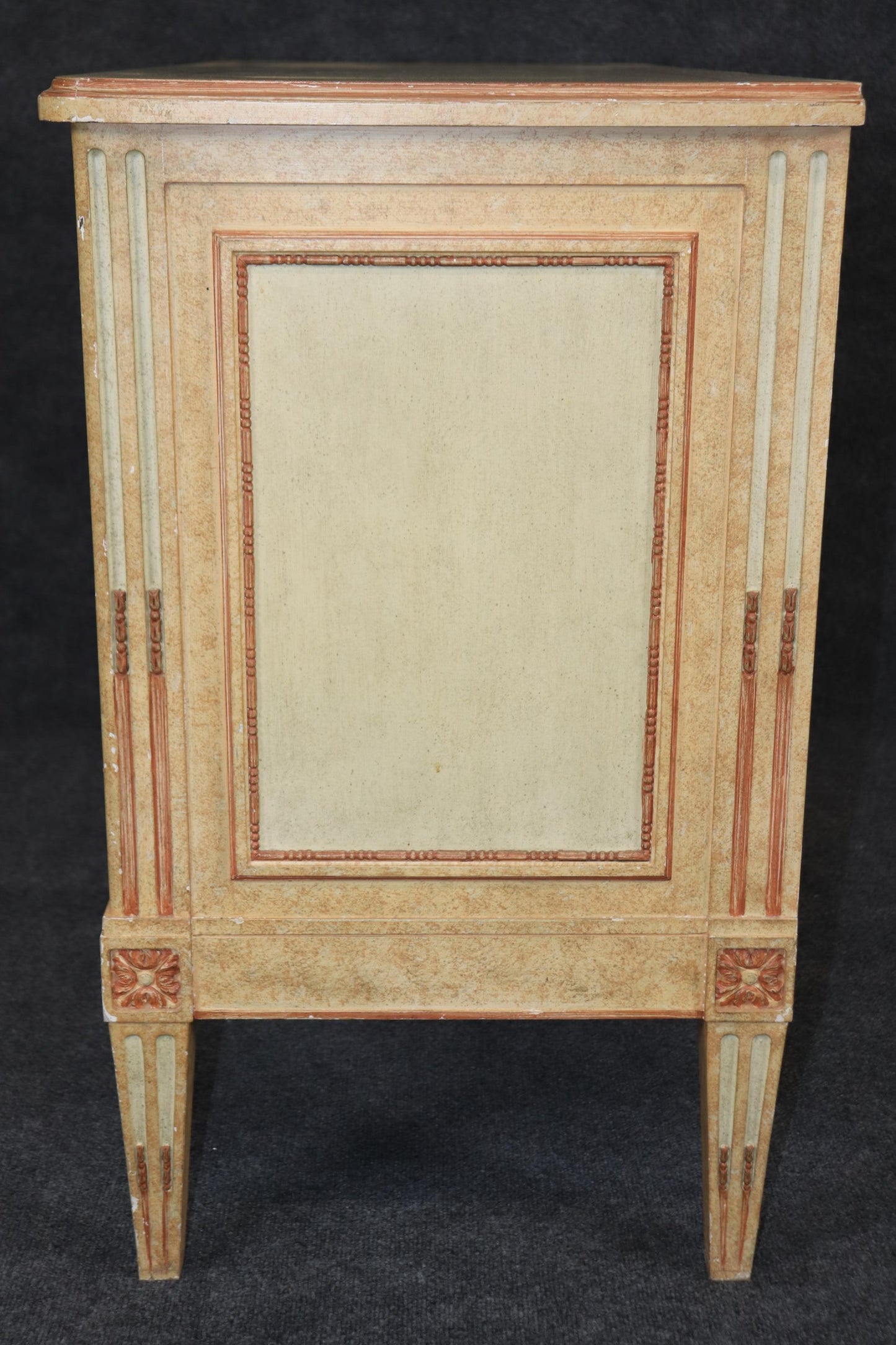 French Directoire Style Paint Decorated Two Drawer Baker Commode Dresser