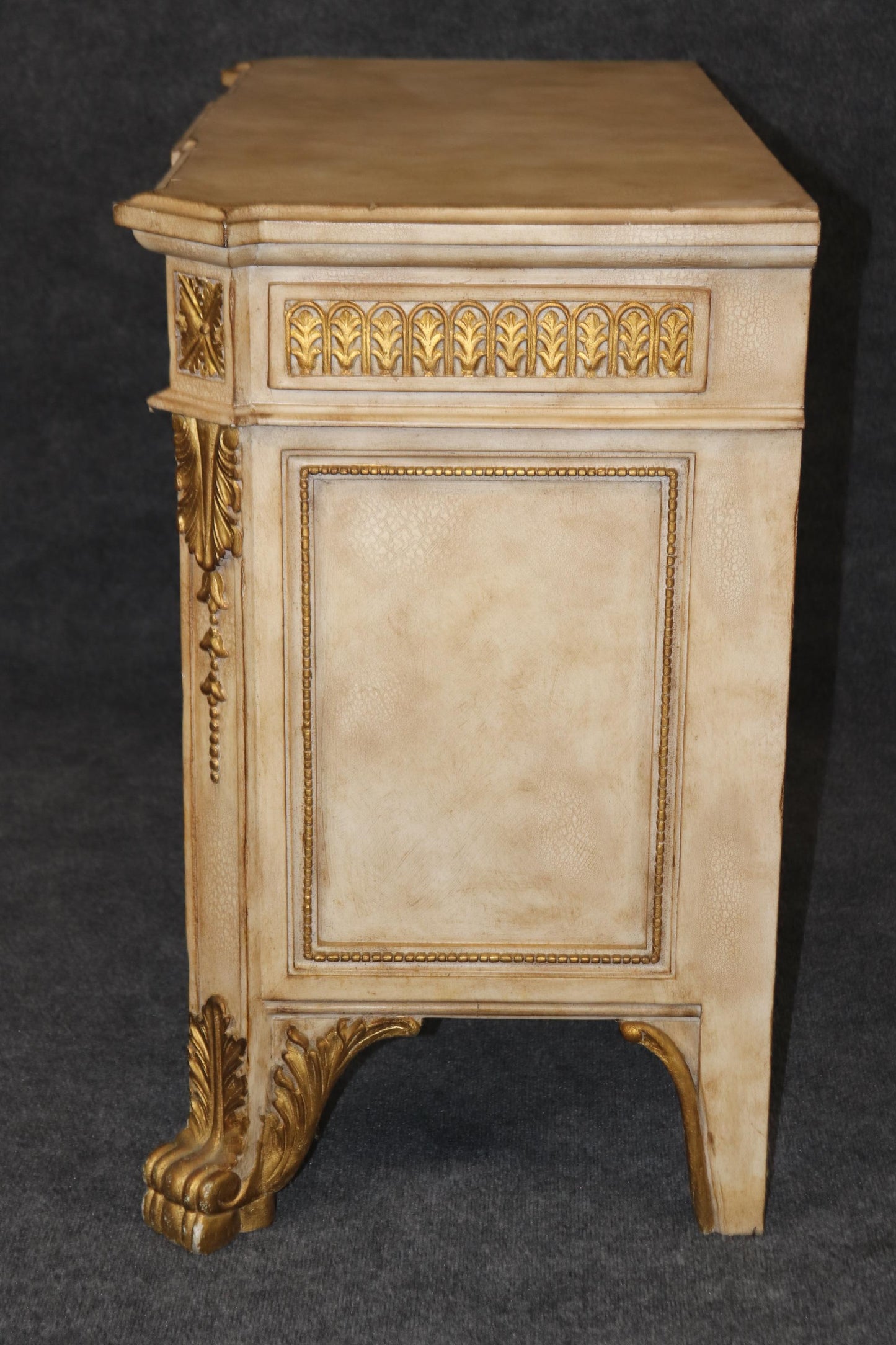 Italian Renaissance Style Paint Decorated and Gilt Commode