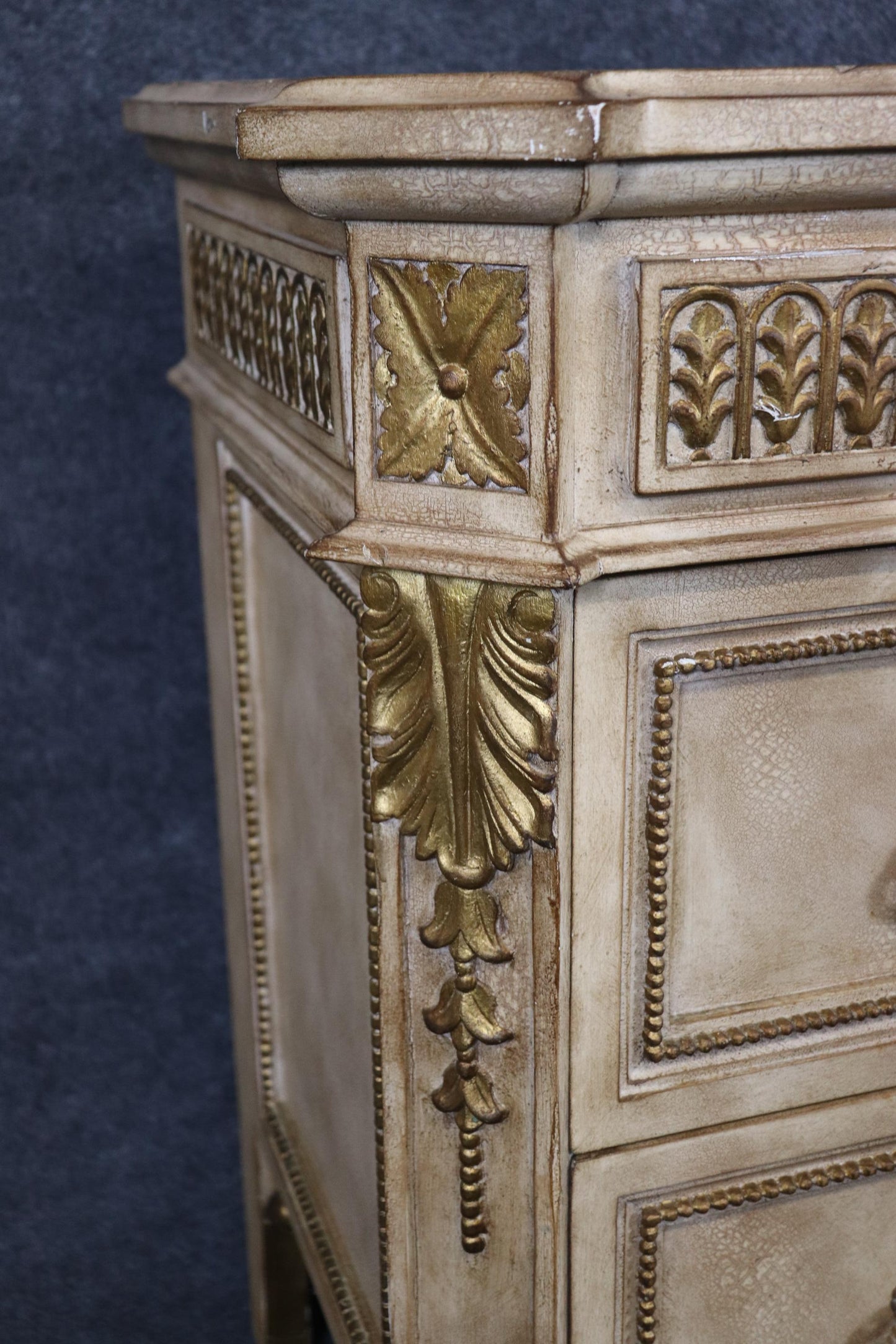 Italian Renaissance Style Paint Decorated and Gilt Commode