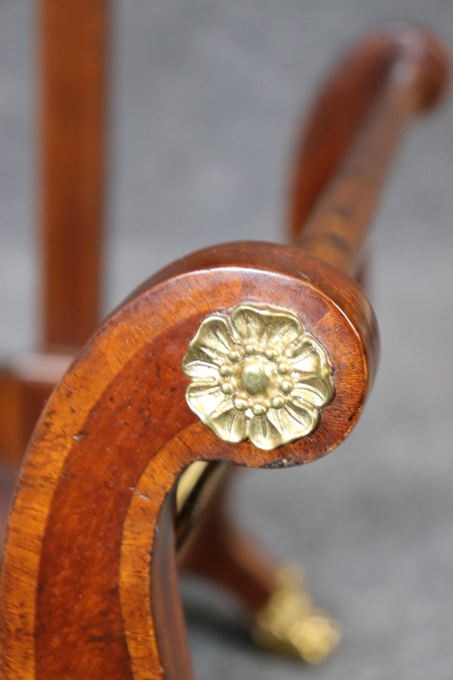 Maitland Smith Flame Mahogany Brass Mounted Magazine Rack Canterbury