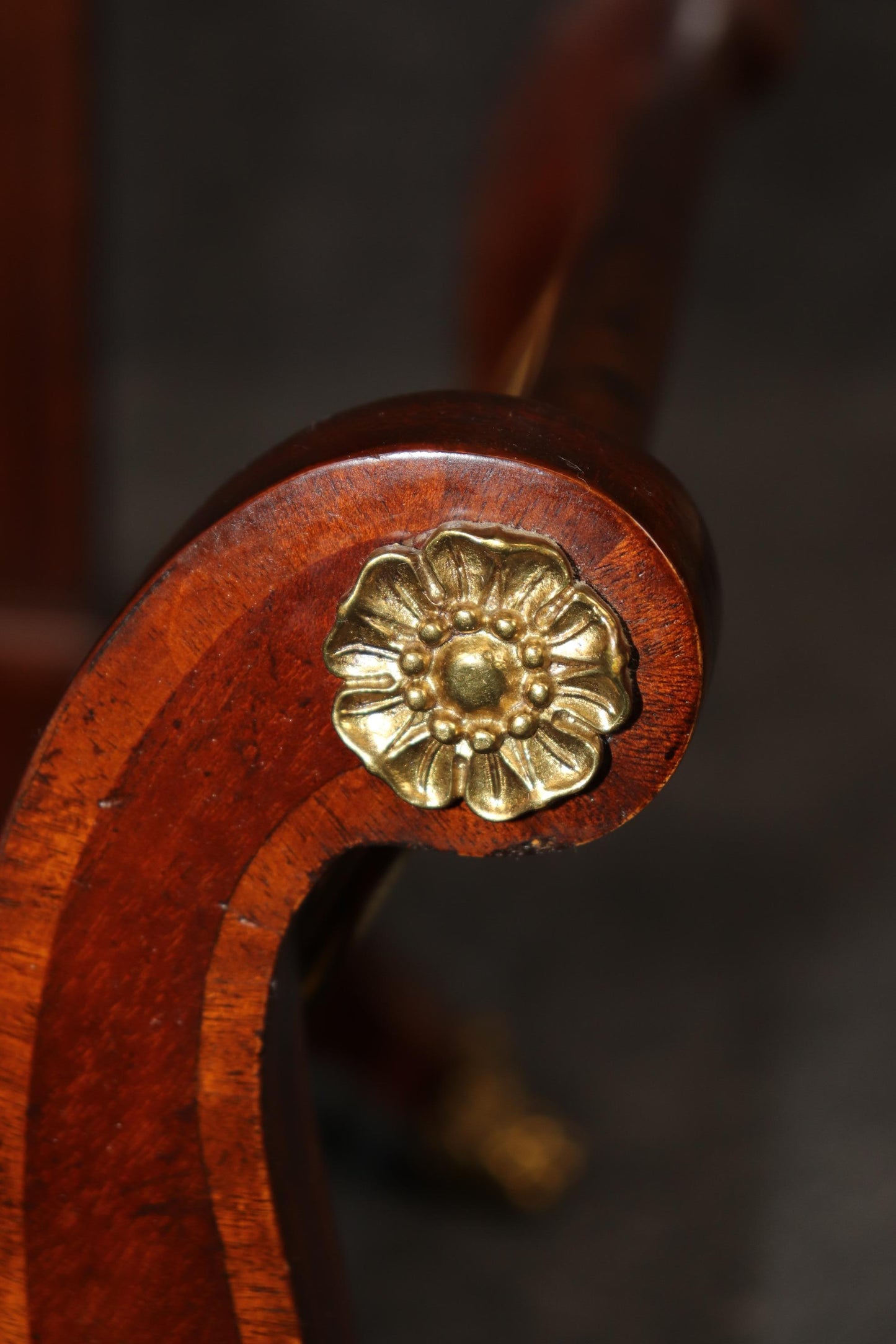 Maitland Smith Flame Mahogany Brass Mounted Magazine Rack Canterbury