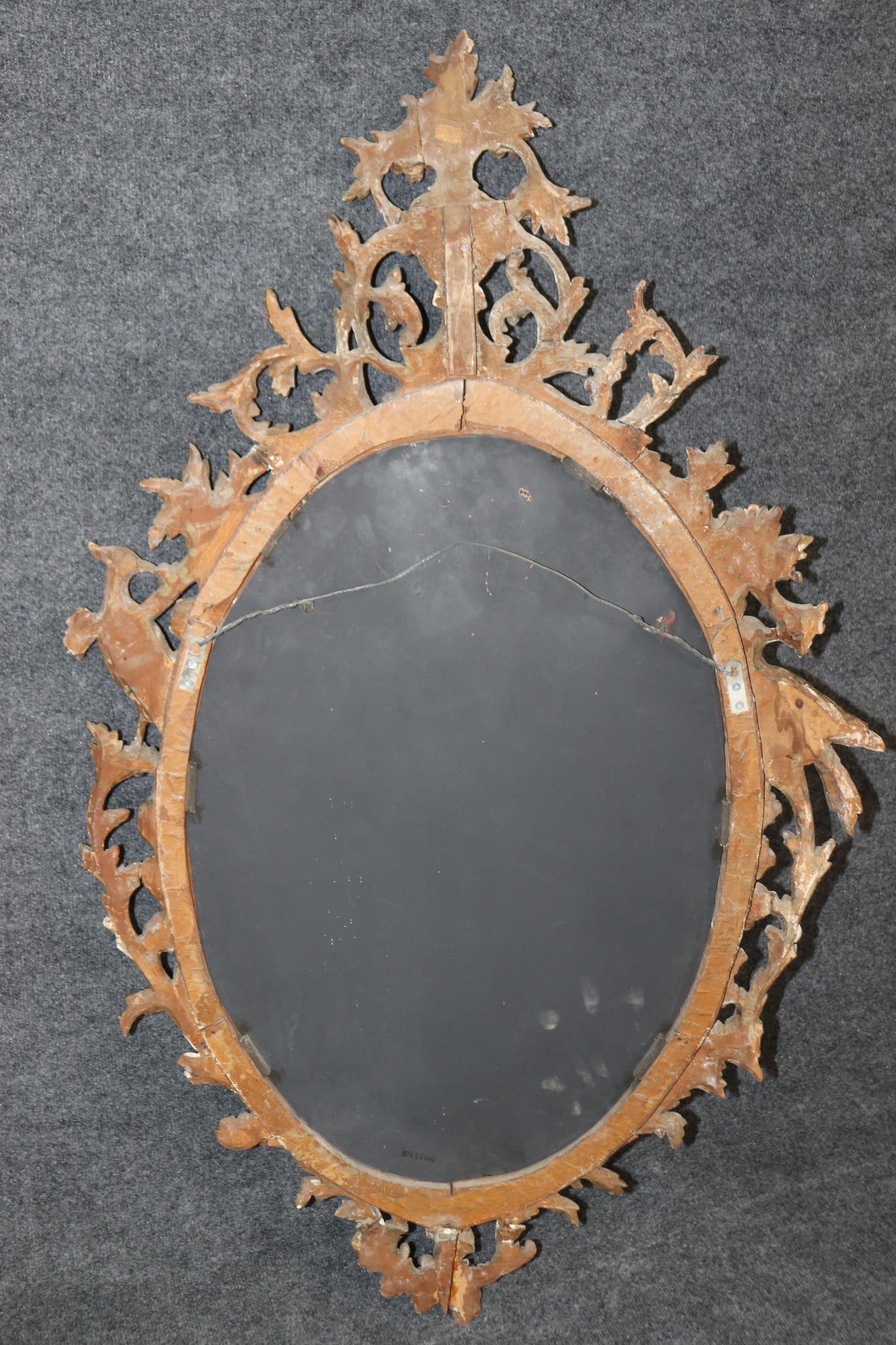 Superb Pair Carved Giltwood Georgian Mirrors with Carved Birds Circa 1910