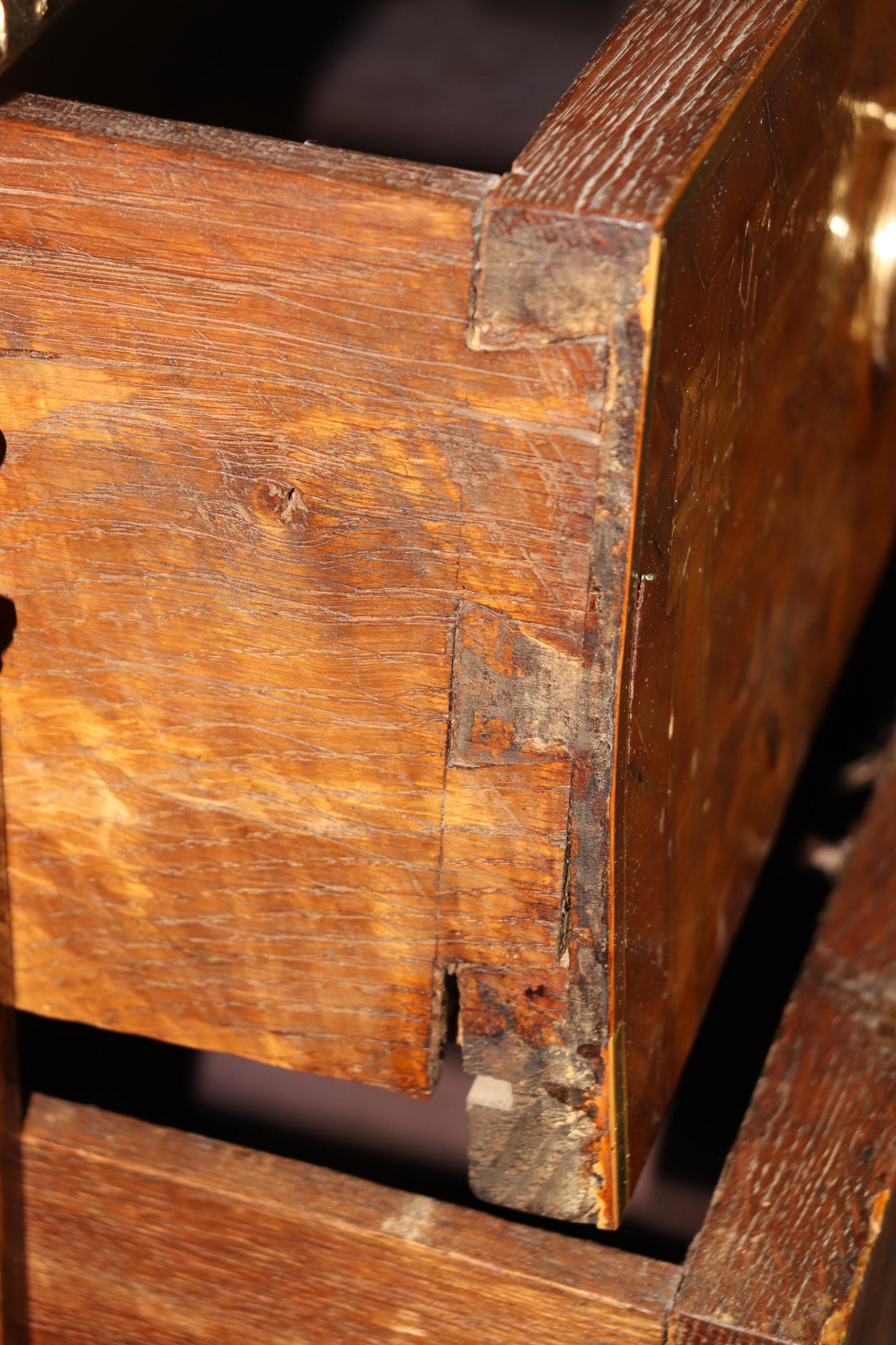 Superb Bright Bronze Ormolu French Louis XV Marble Top Commode Chest