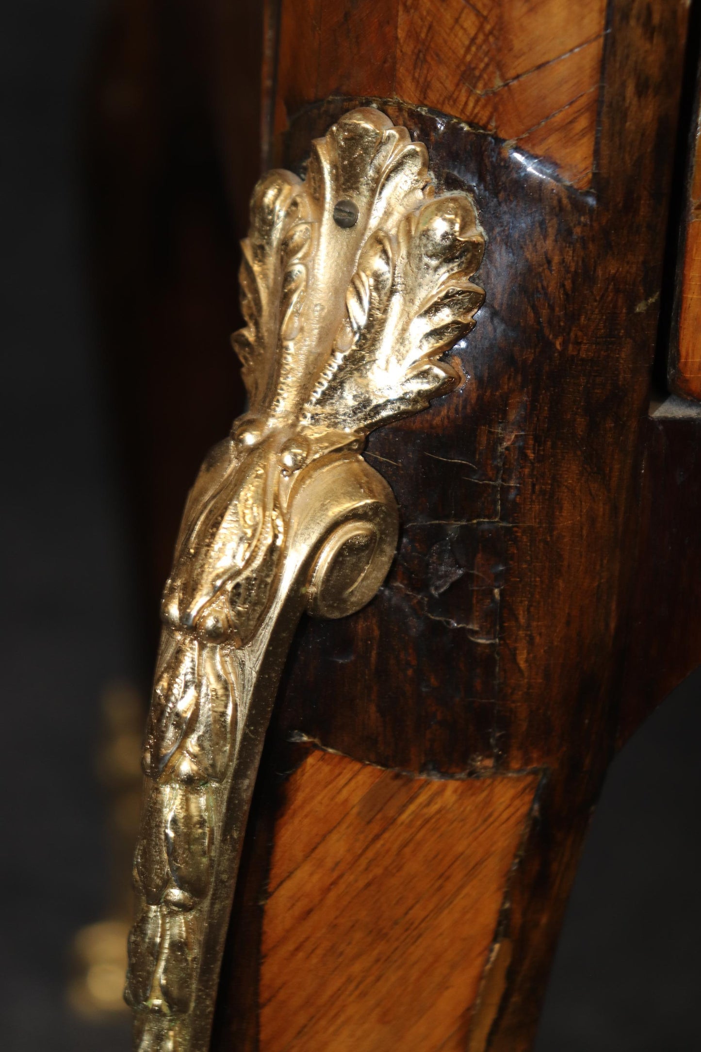 Superb Bright Bronze Ormolu French Louis XV Marble Top Commode Chest