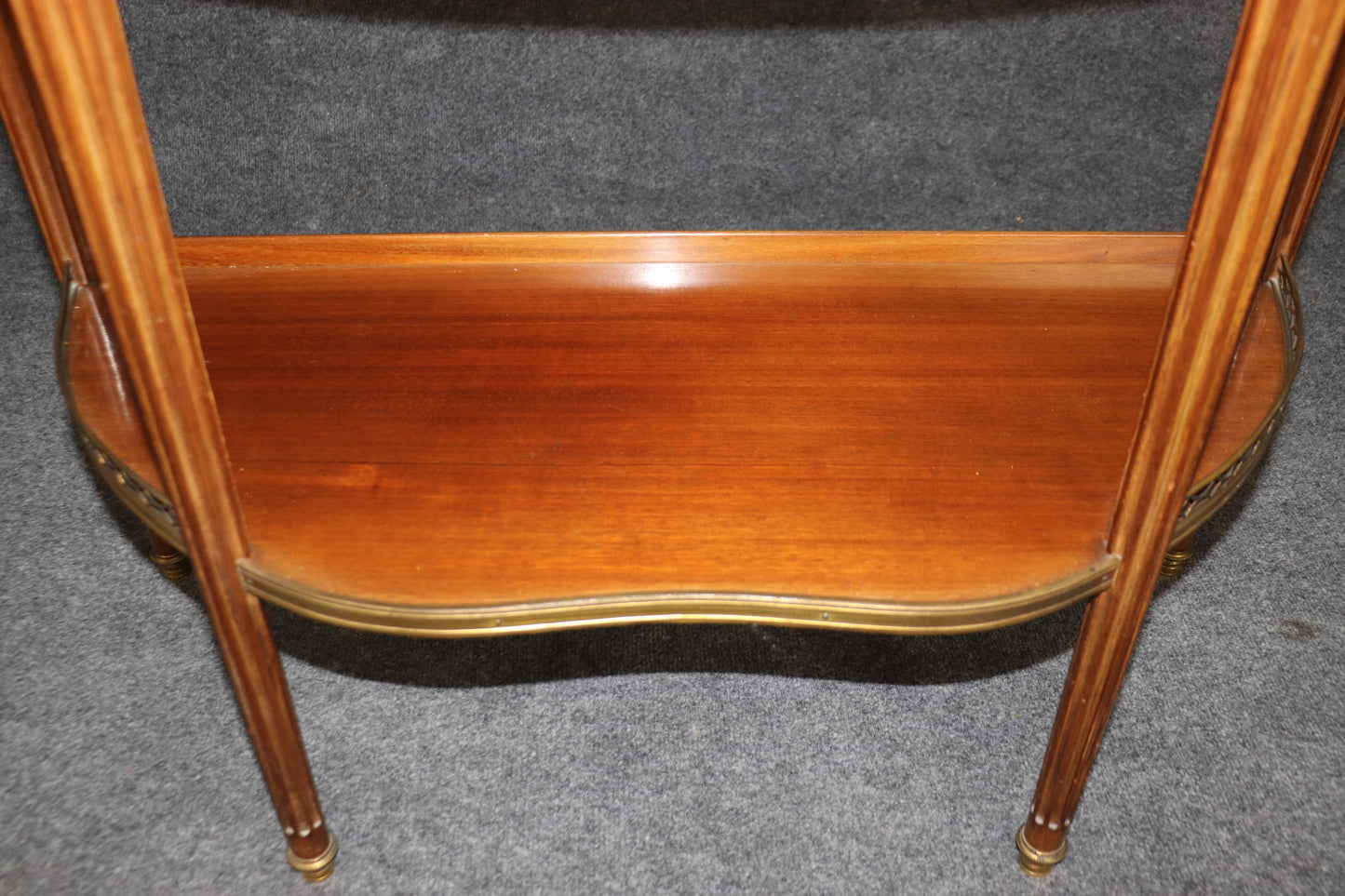 Superb Pair of Marble Top Bronze Mounted French Demilune Console Tables