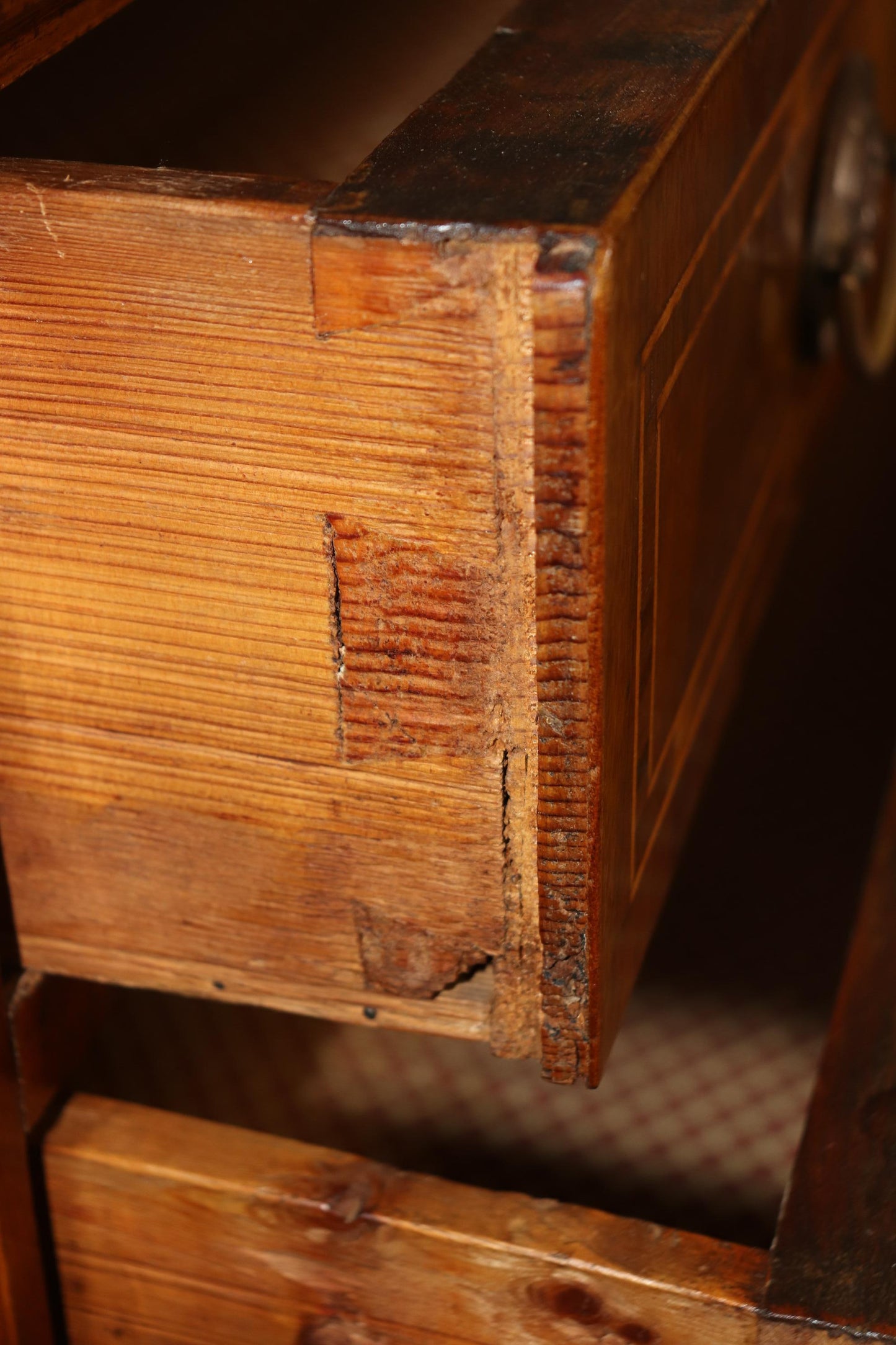 Fantastic 1850s era Italian Made Formal Walnut Directoire Style Commode