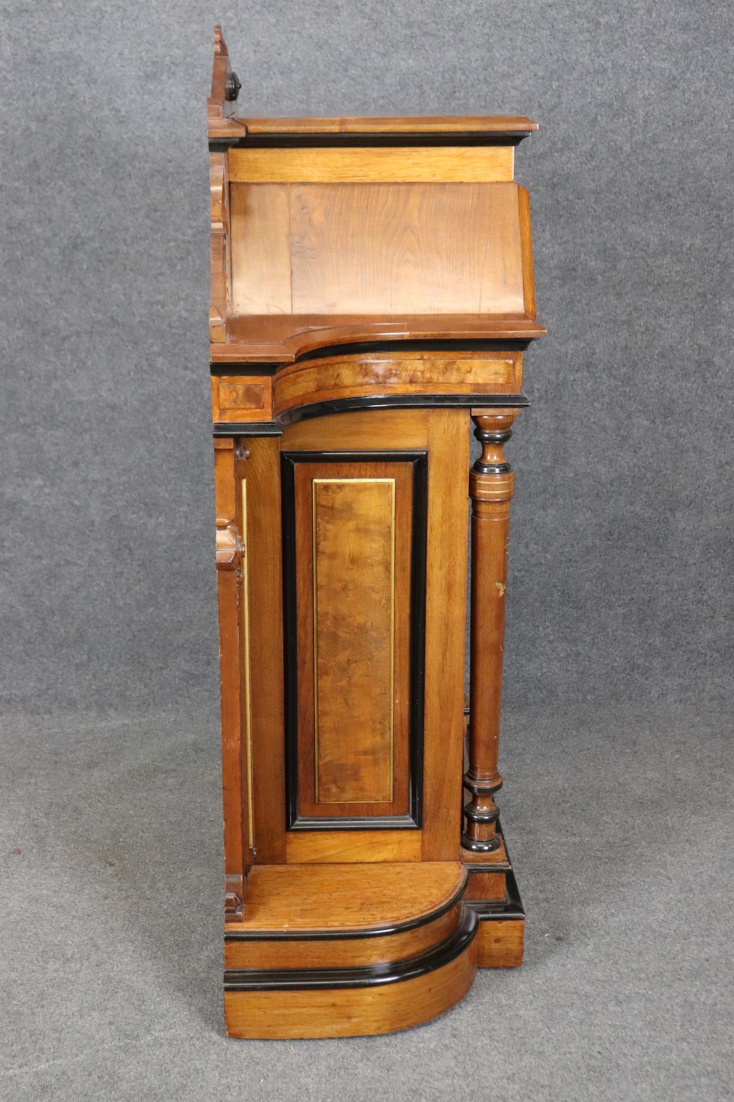 Rare Pair of American Renaissance Revival American Victorian Pedestal Cabinets