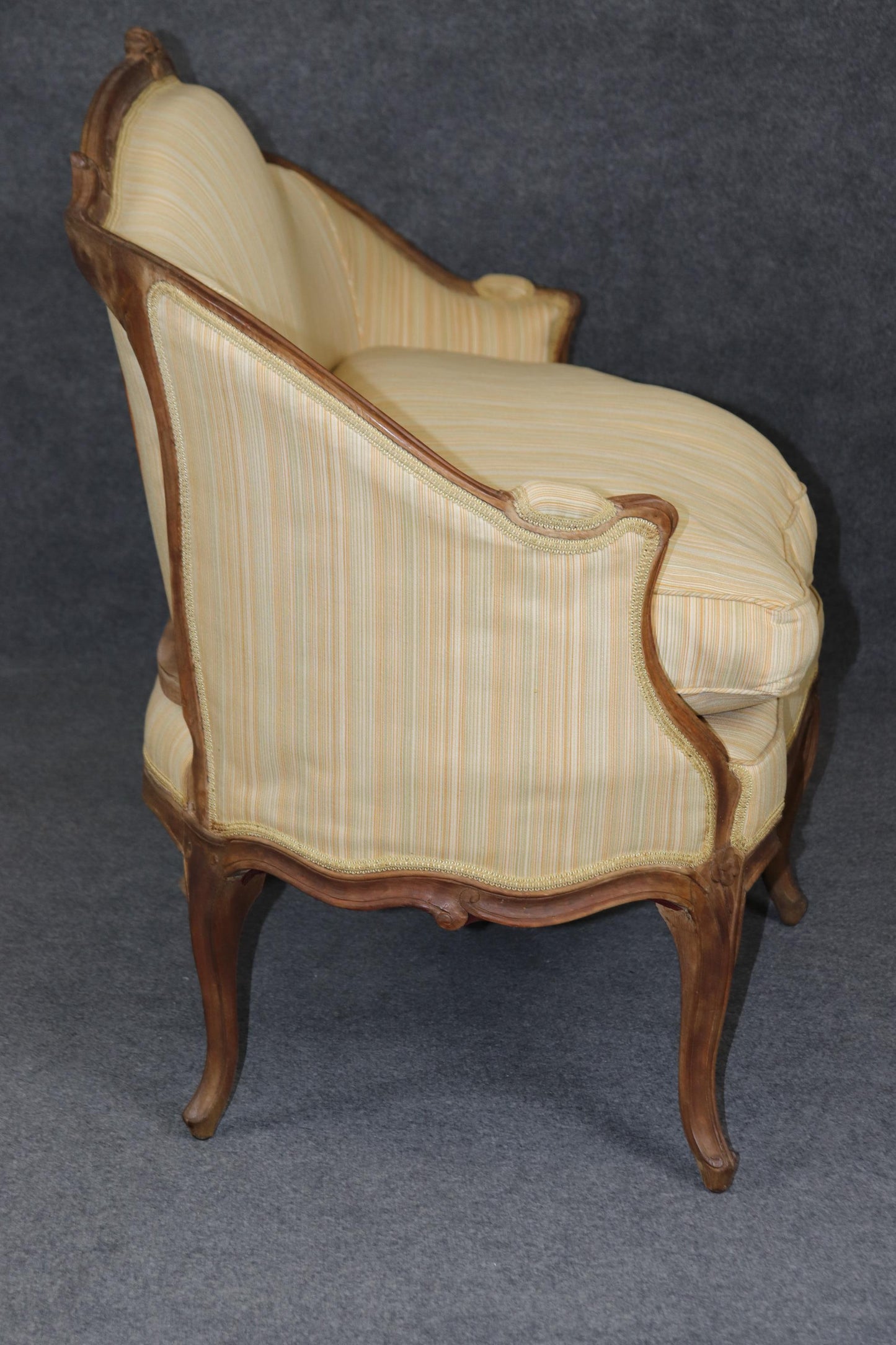 Superb French 1780s era Walnut Upholstered Louis XV Settee Canape